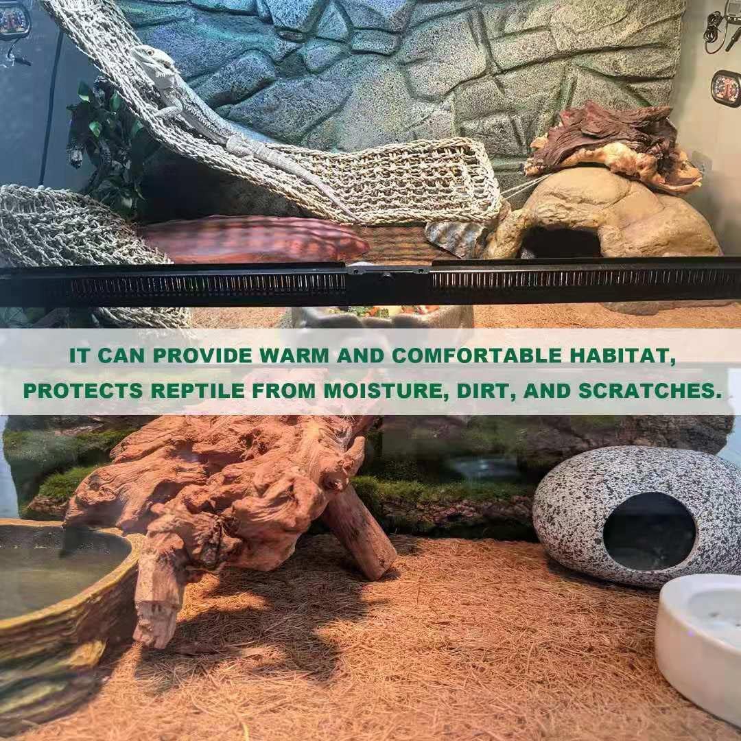 Reptile Carpet Coconut Fiber, 36" x 18" Reptile Terrarium Substrate Liner, Tortoise Bedding Carpet Mat Supplies for Pet Lizard, Chameleon, Bearded Dragon, Leopard Gecko, Iguana