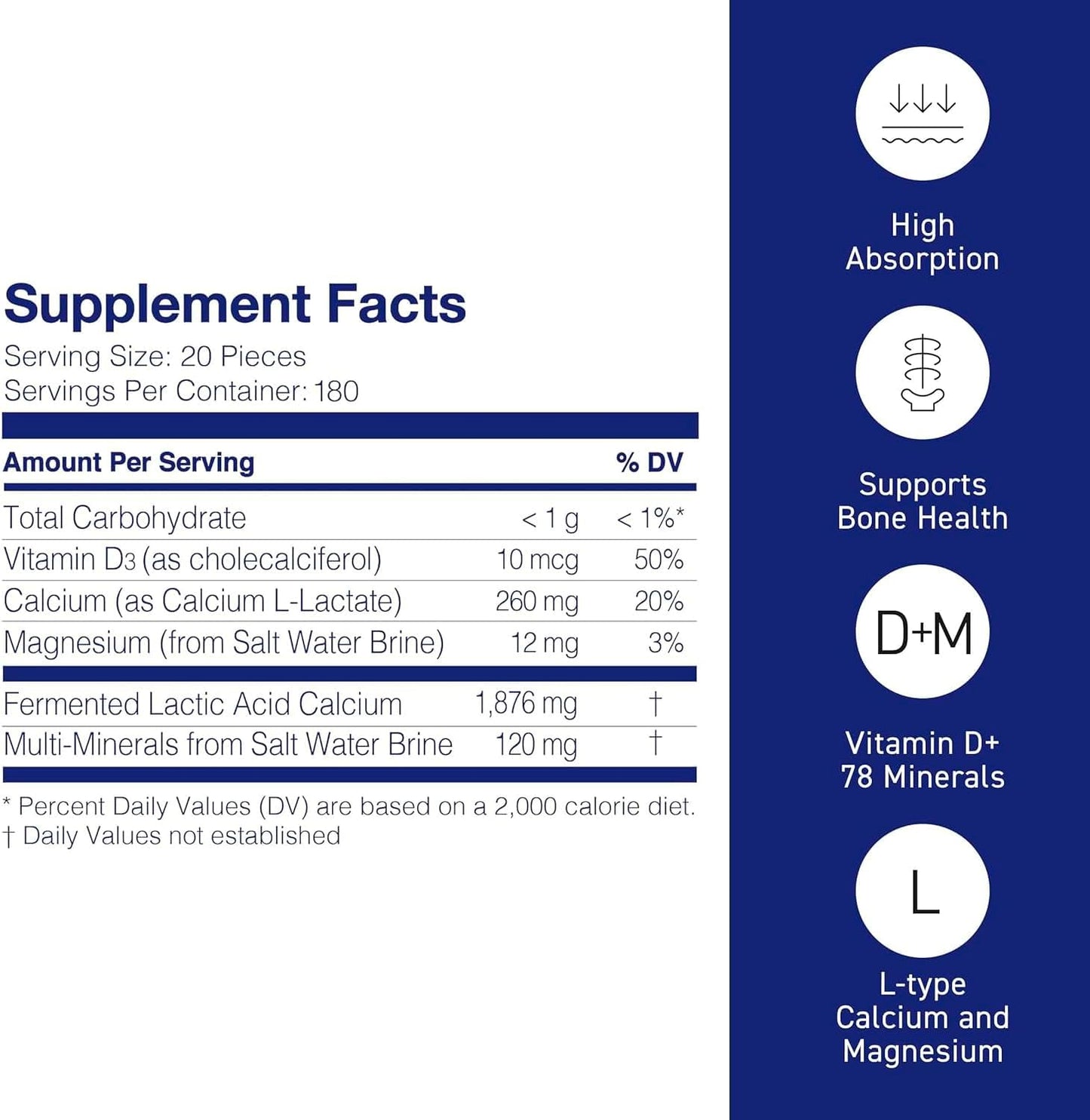 Mineral L-Cal Calcium with Vitamin D3, 12 Month Supply, Water Soluble Ball Format with Magnesium & Minerals, Fast Absorbing Calcium Magnesium D3 Supplement, 3,600 Balls per Bottle, 360g, Pack of 2