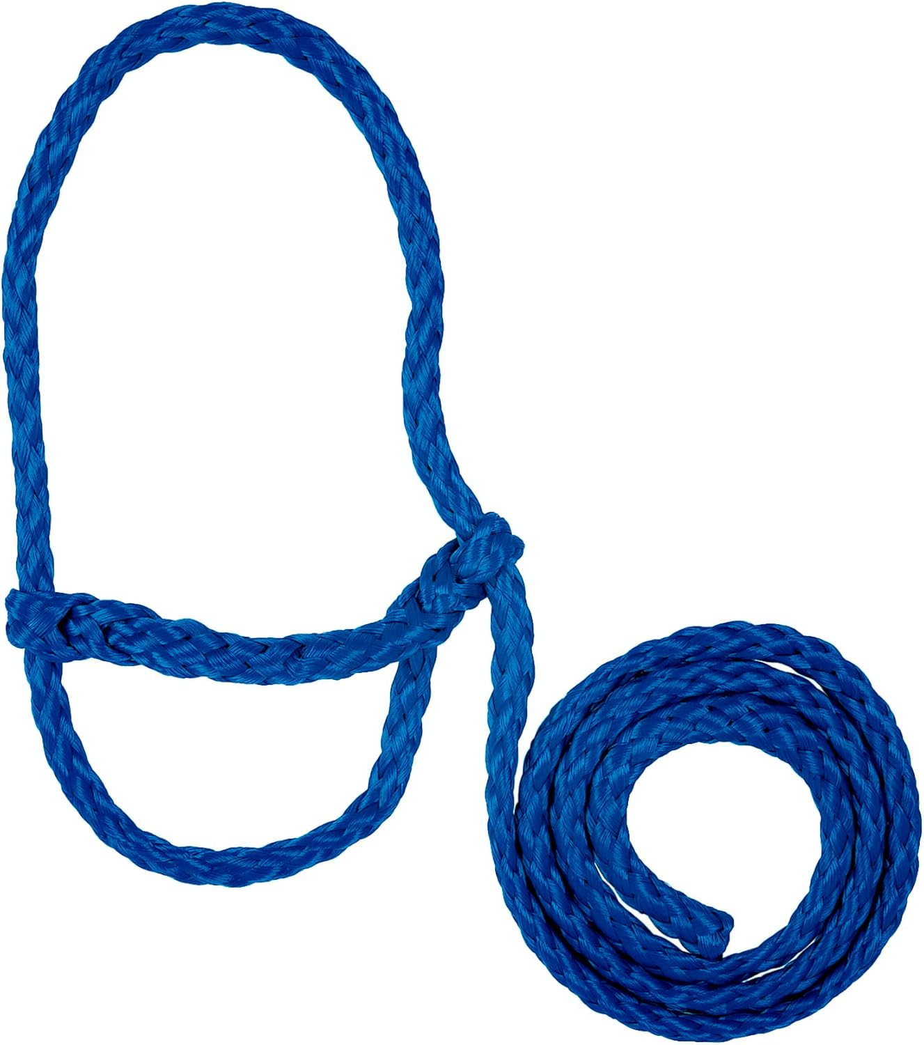 Weaver Livestock Poly Rope Sheep Halter, Modern Style Braid Sheep and Goat Rope Halter, Adjustable Lamb Halter Lead, Livestock Sheep Showing Supplies