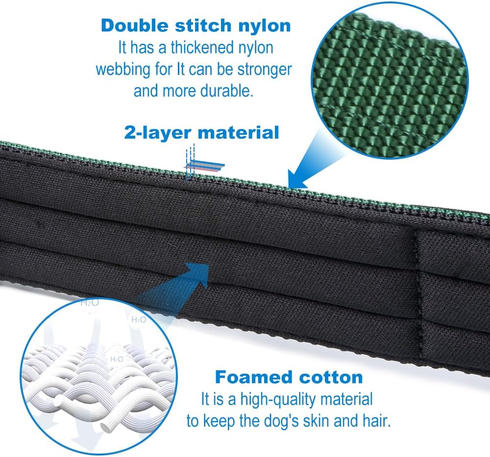 TSPRO Tactical Dog Collar 1.25 Inch Wide Thick Dog Collars with Heavy Duty Metal Buckle, Durable, Strong, Adjustable for Small Dogs (Black S)