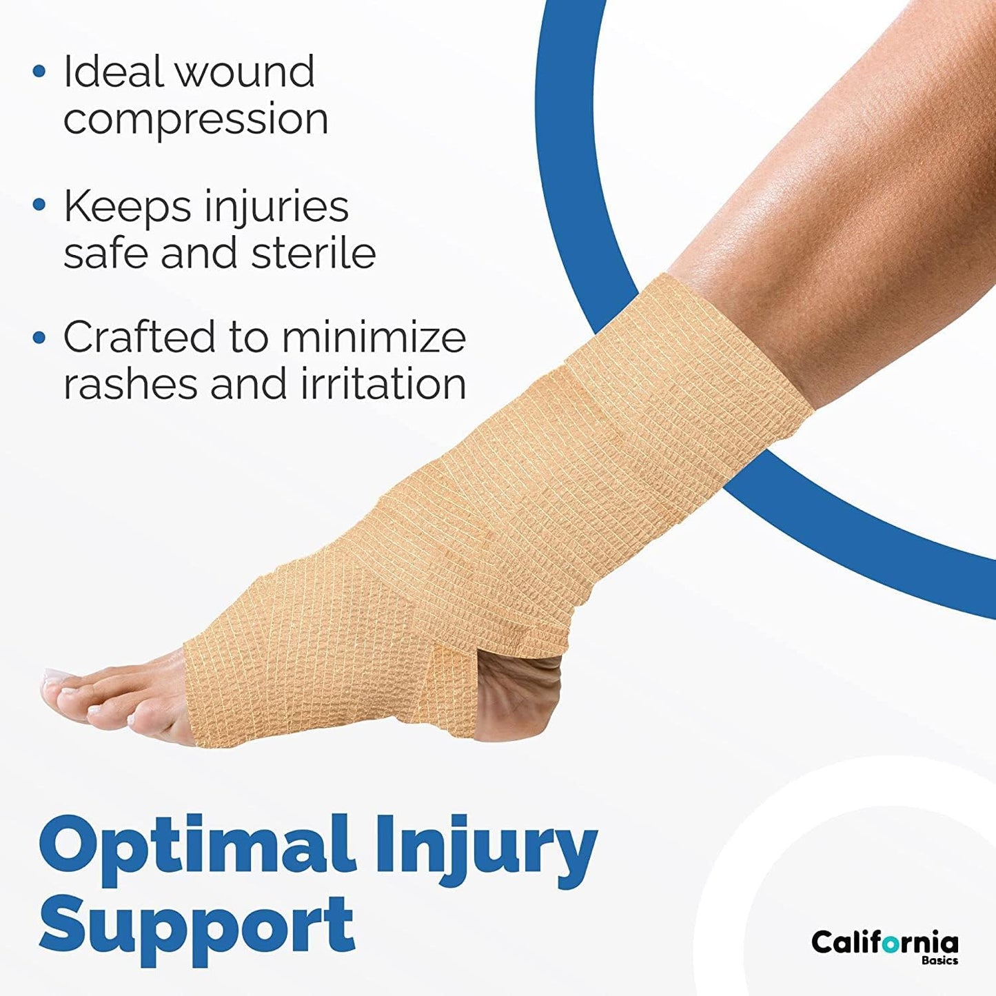 Self-Adhesive Bandage Wrap - Suitable for All Sports - Breathable Athletic Tape for Wrists - Knee and Ankle - Self Adhesive Bandage- 4 Inch- 12 Pack - Brown