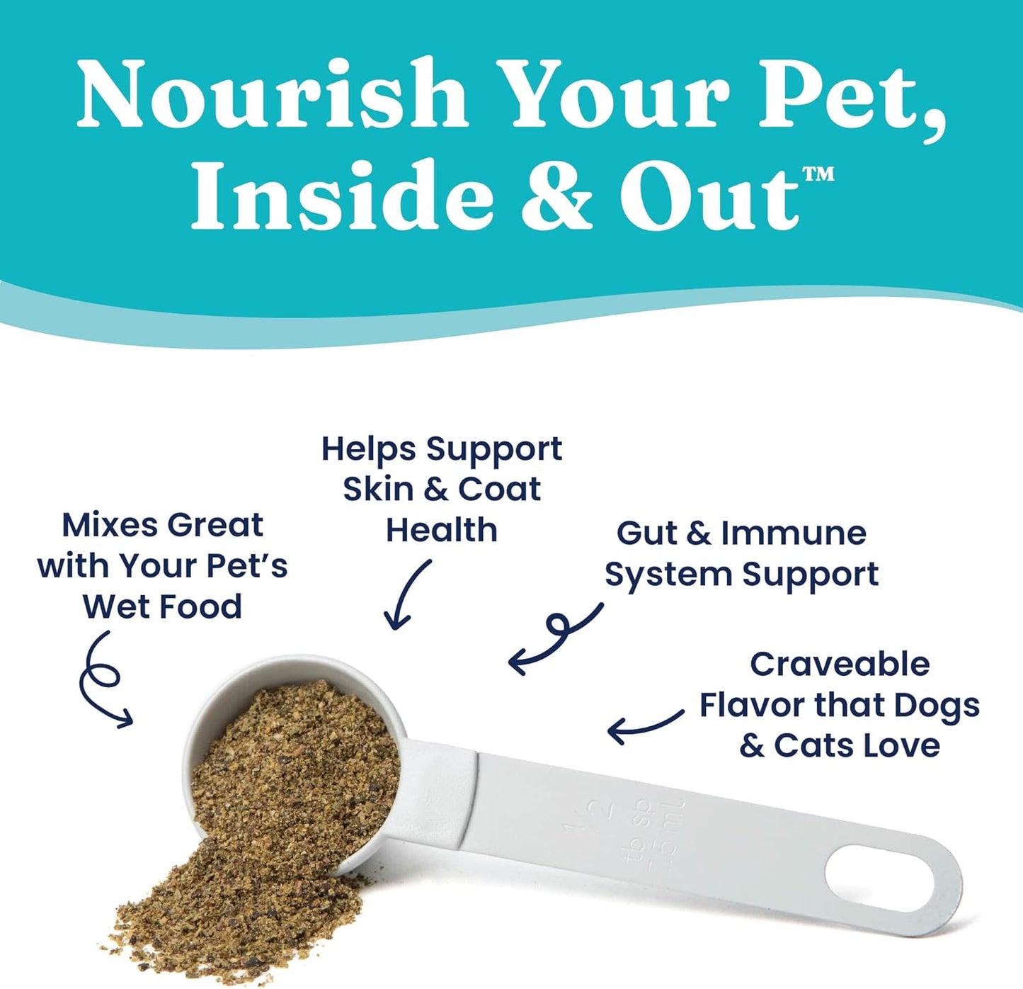 Solid Gold Cat & Dog Multivitamin Powder - Kelp Powder, Omega 3 & Vitamins for Dental, Digestive, Immune, Skin & Coat Health - Multi Vitamin for Dogs & Cats - Cat & Dog Food Additive Supplement - 5lb