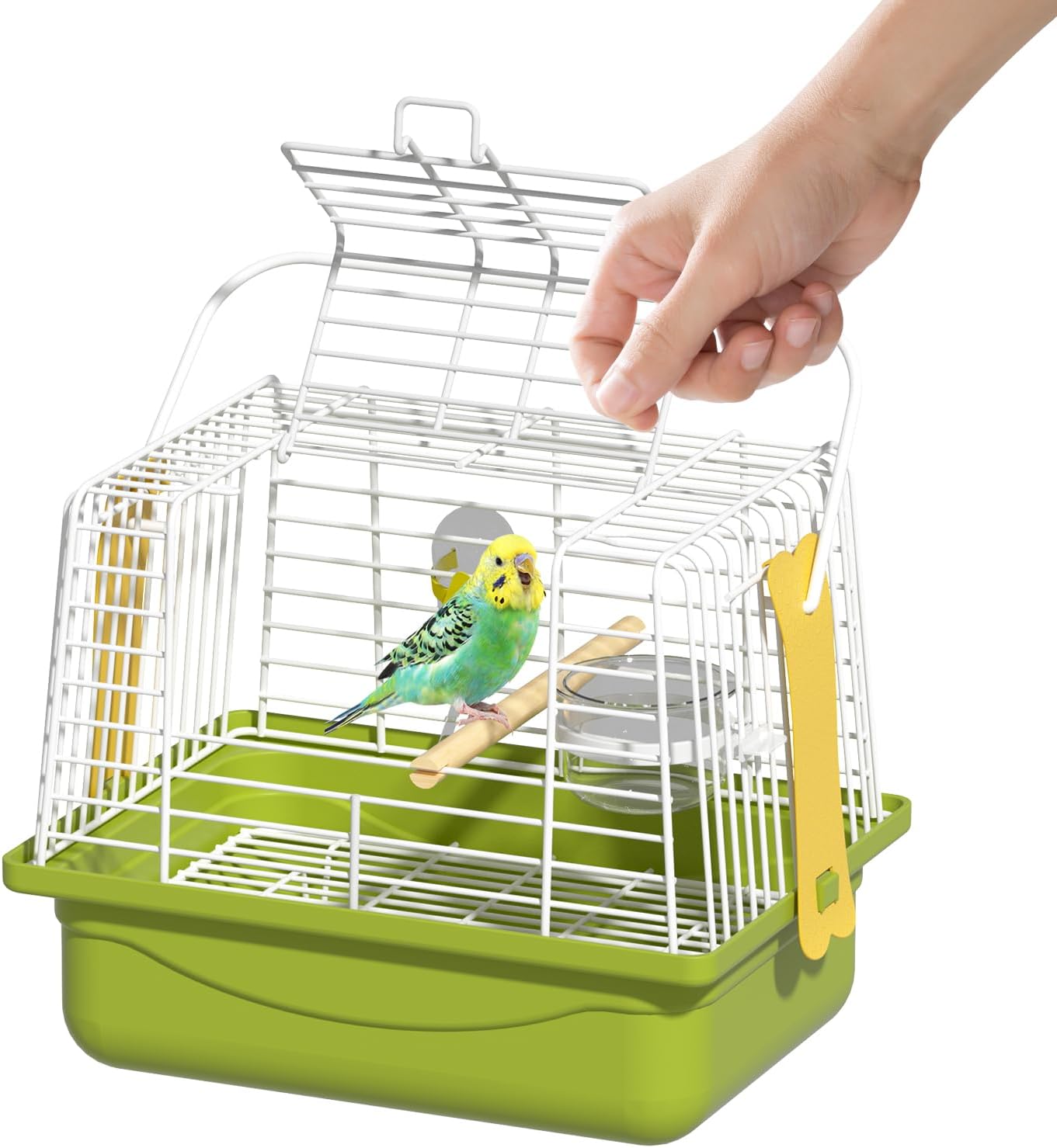 BAGHBPM Small Bird cage,Travel Cage for Birds and Small Animals, Parakeet cage,Bird Carrier Travel cage,Bird Travel cage, jaulas para pájaros,Green,(Size:S,M,L) (M)