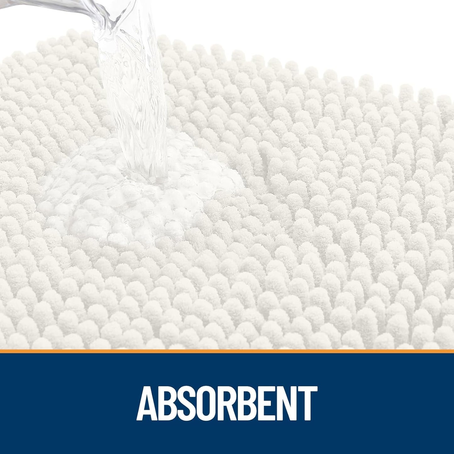 OLANLY Dog Door Mat for Muddy Paws 30x20, Absorbs Moisture and Dirt, Absorbent Non-Slip Washable Doormat, Quick Dry Chenille Mud Mat for Dogs, Entry Indoor Entryway Carpet for Inside Floor, Ivory