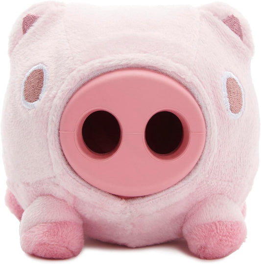 Barkbox Hambone Super Chewer Tough Dog Chew Toy for Aggressive Chewers, Plush Cover with Rubber Core - 2 Toys in 1 – Two Layer Treat Dispensing Dog Toy for Large Dogs