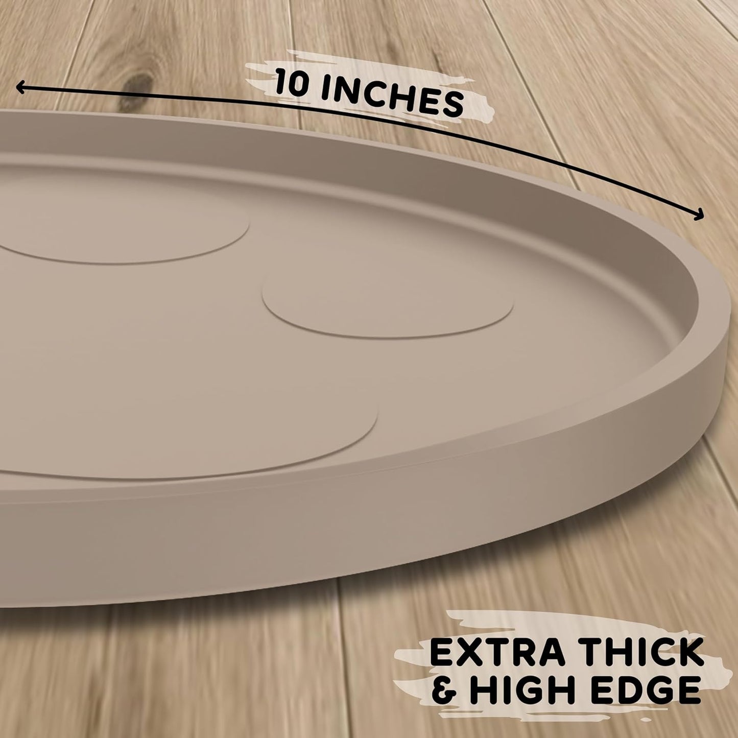 Dog Food Mat Round 10" - Raised Edges Dogs Mat for Food and Water Prevent Spill, Waterproof Cat Food Mats Protect Floors, Easy Clean Dog Bowl Mats for Food and Water, Silicone Pet Feeding Placemats