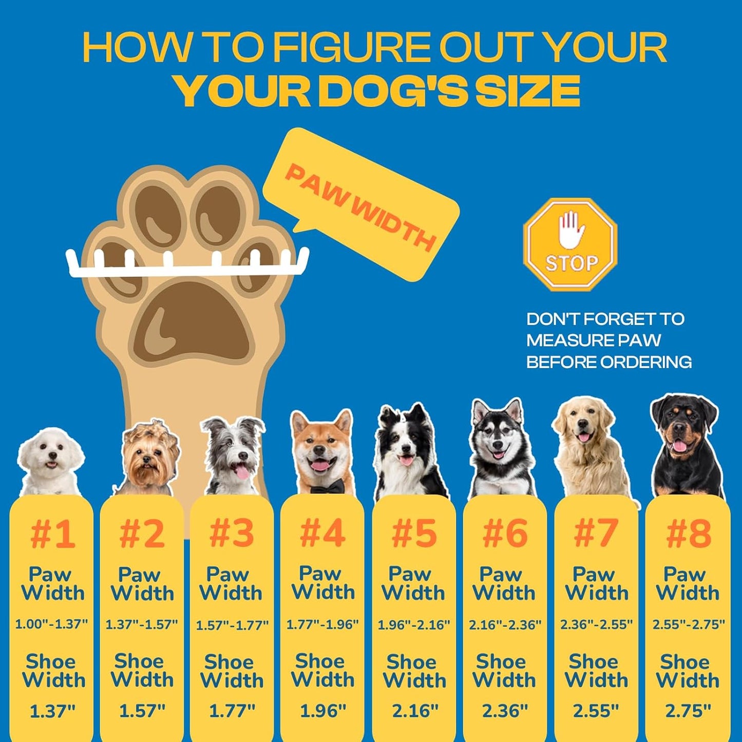 Dog Shoes for Large Dogs, Medium Dog Boots & Paw Protectors for Hardwood Floors, Outdoor Dog Booties for Hot Pavement Winter Snow Hiking, Breathable Dog Shoes with Reflective Strips Size 8