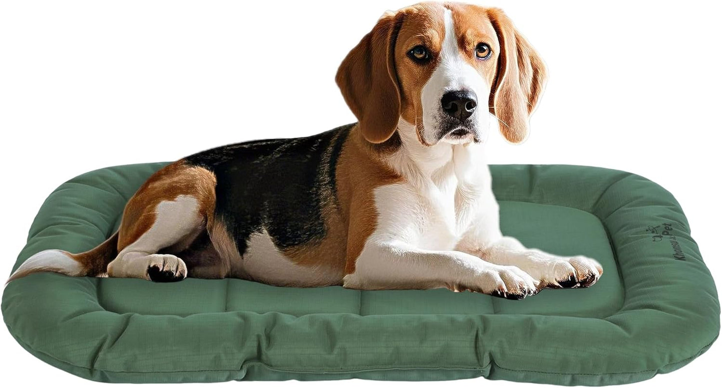 KHONSU PET Durable Dog Bed Tough and Tear Proof Dog Crate Bed, 800lbs Tear Strength PVC-Backed Waterproof Ped Bed Mat Indoor & Outdoor Use for Dogs up to 35 lbs