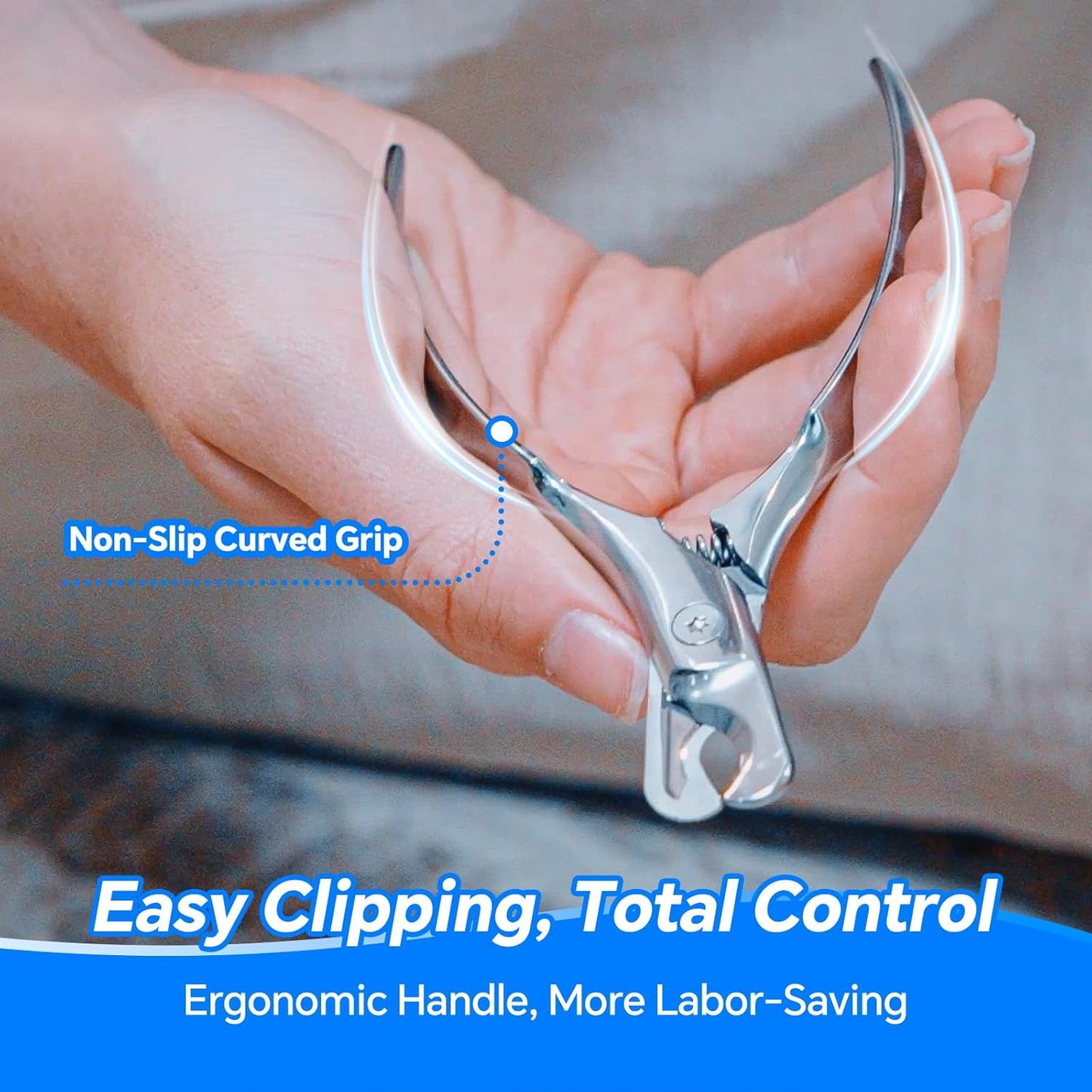 Dog Cat Nail Clippers for Large Dogs Heavy Duty Dog, Professional Stainless Steel Pet Nail Trimmers, Sharp & Safe with Ergonomic Handle, Built-in Nail File