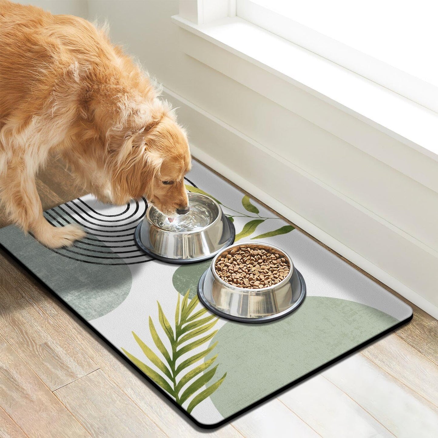 Dog Food Mats for Floors, Absorbent Dog Bowl Mat for Food and Water Dispenser Mat, Quick Dry Cat Food Mat Pet Supplies