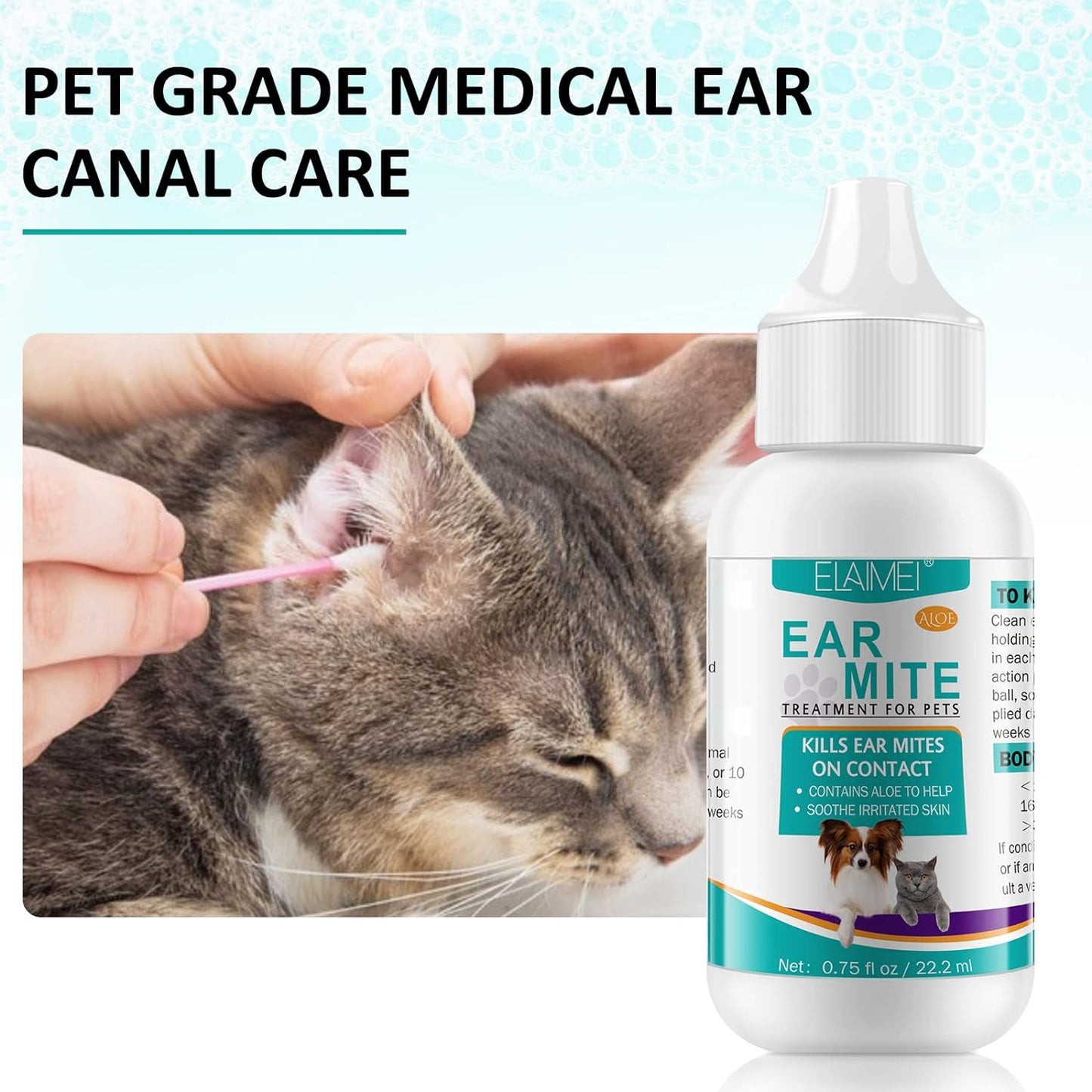 Ear Mite Treatment for Dogs, Dog Ear Infection Treatment, Ear Mite Treatment for Dog Yeast Infection, Alleviation Suffering from Ear Mites & Itching and Odours Stinky Stuff for Dogs Ears