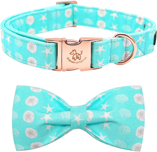 Elegant Little Tail Bowtie Dog Collar for Small to Large Dogs