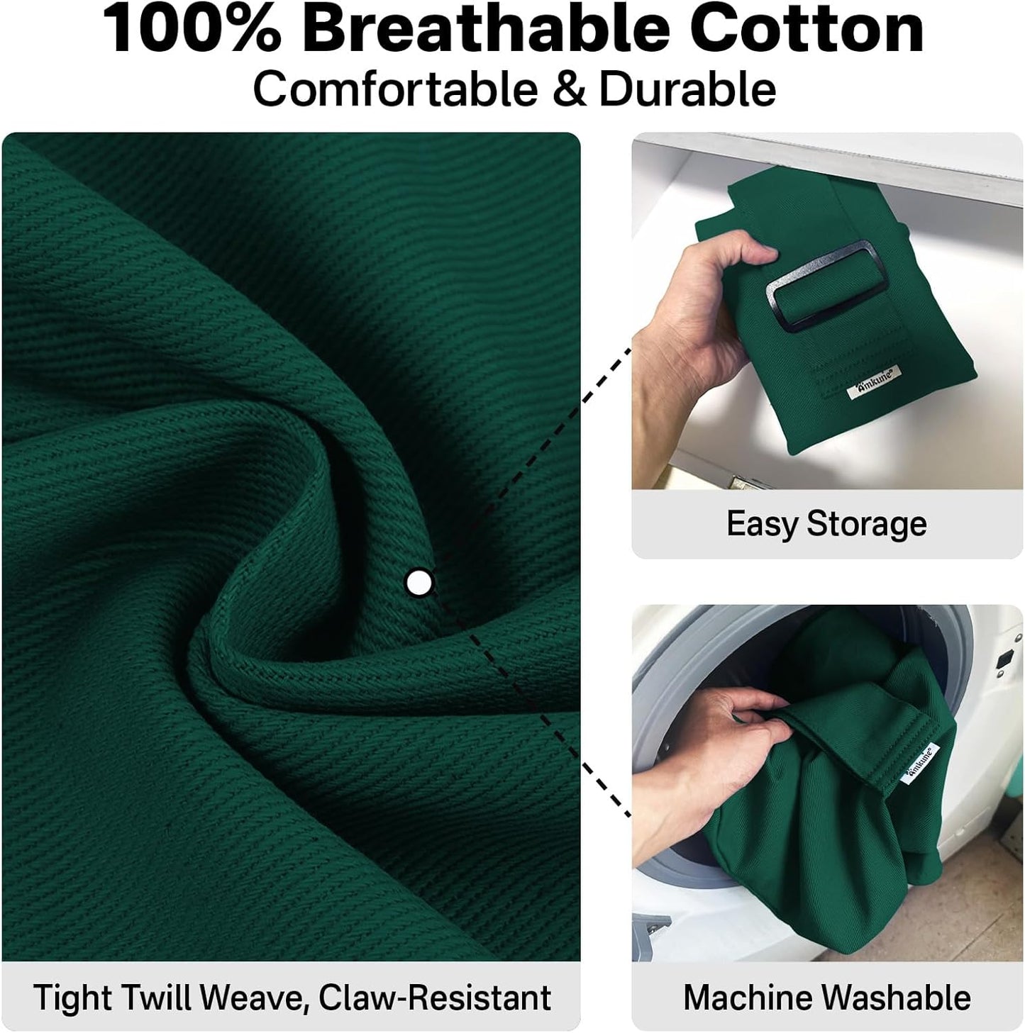 [Cozy Travel] Cat Carrier Pouch, Soft Cat Carrier for Small Cats, Kitten Carrying Bag, Restraint Bag for Nail Trimming, Vet Visits, Giving Meds, Car Travel -Dark Green