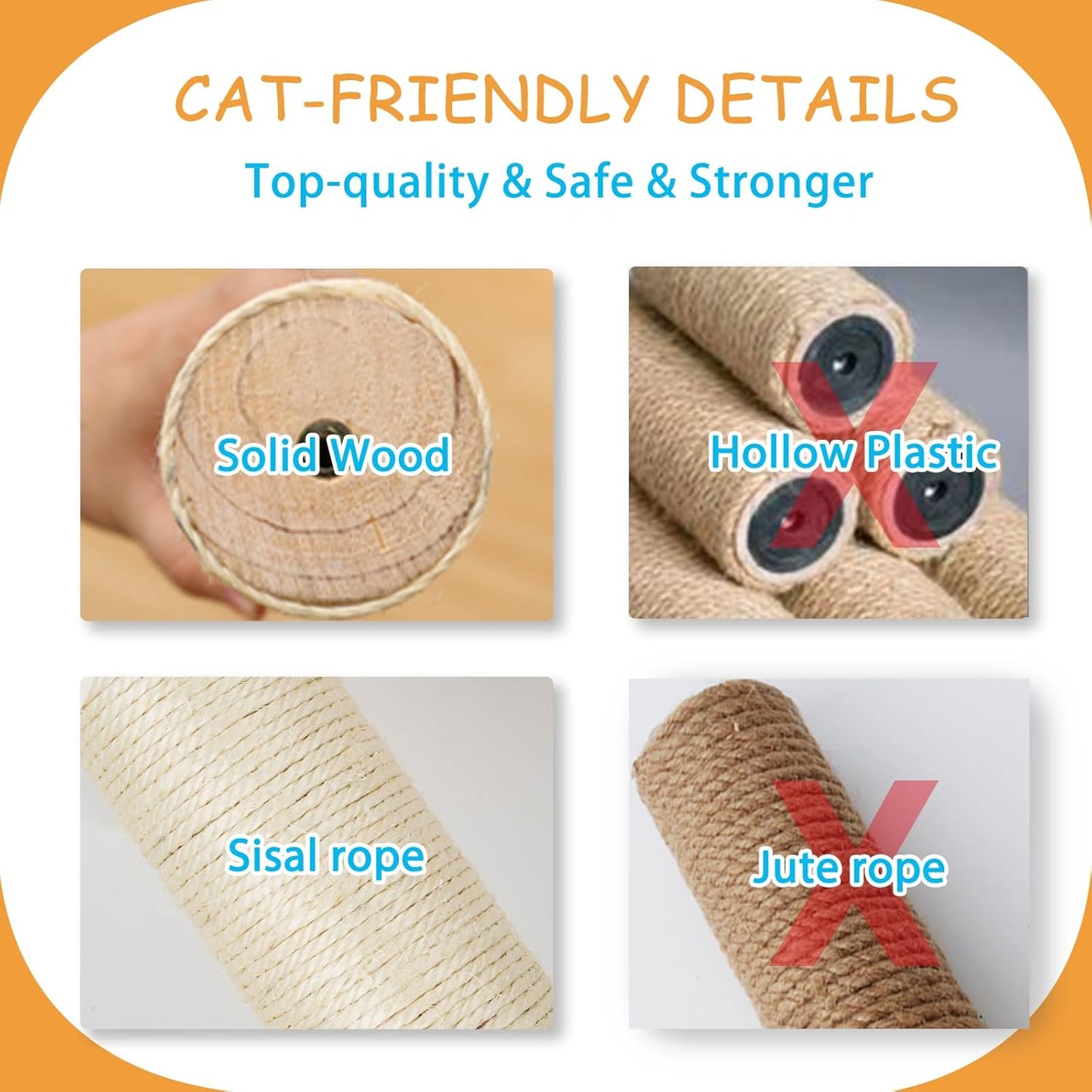 9-Piece Wall-Mounted Cat Shelves Set, House, Lookout Tower, 2 Sisal Scratching Posts, 5-Step Cat Wall Ladder, Pine Furniture, Extra-Wide & Long for Large Cats, Space-Saving Indoor Shelves