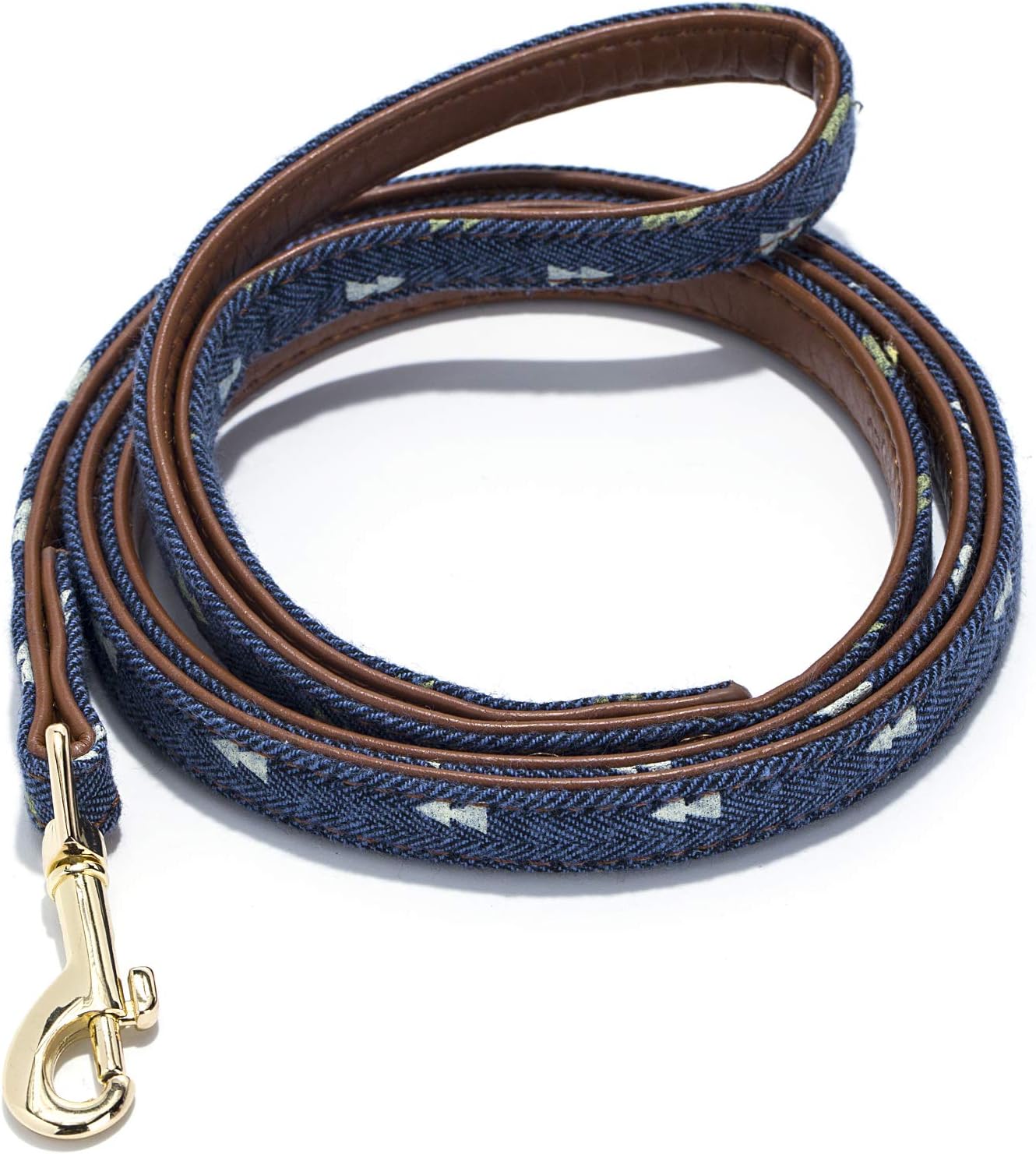 Puppy Leash for Small Dogs Cute Leather Navy Leashes (Leash-Navy)