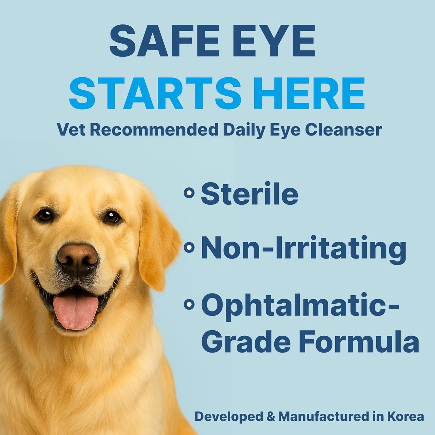 Eye Drops for Cats and Dogs with Hyaluronic Acid 0.4%, NAC 2.5%, Soothes Discomfort, Irritation & Dryness, Eye Lube for Pets, 5ml x 2 vials