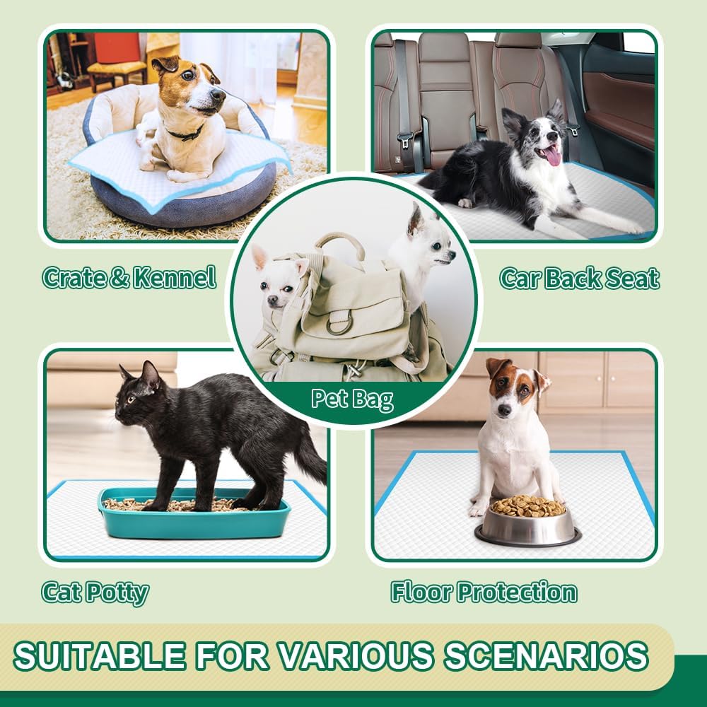 IMMCUTE Puppy Pee Pads 22"x23", 50 Count, Super Absorbent Leak-Proof Disposable Dog Training Pads for Puppies, Adult Dogs Cats & Other Pets Potty Piddle Pads for Crate, Kennel & Indoor/Outdoor Use