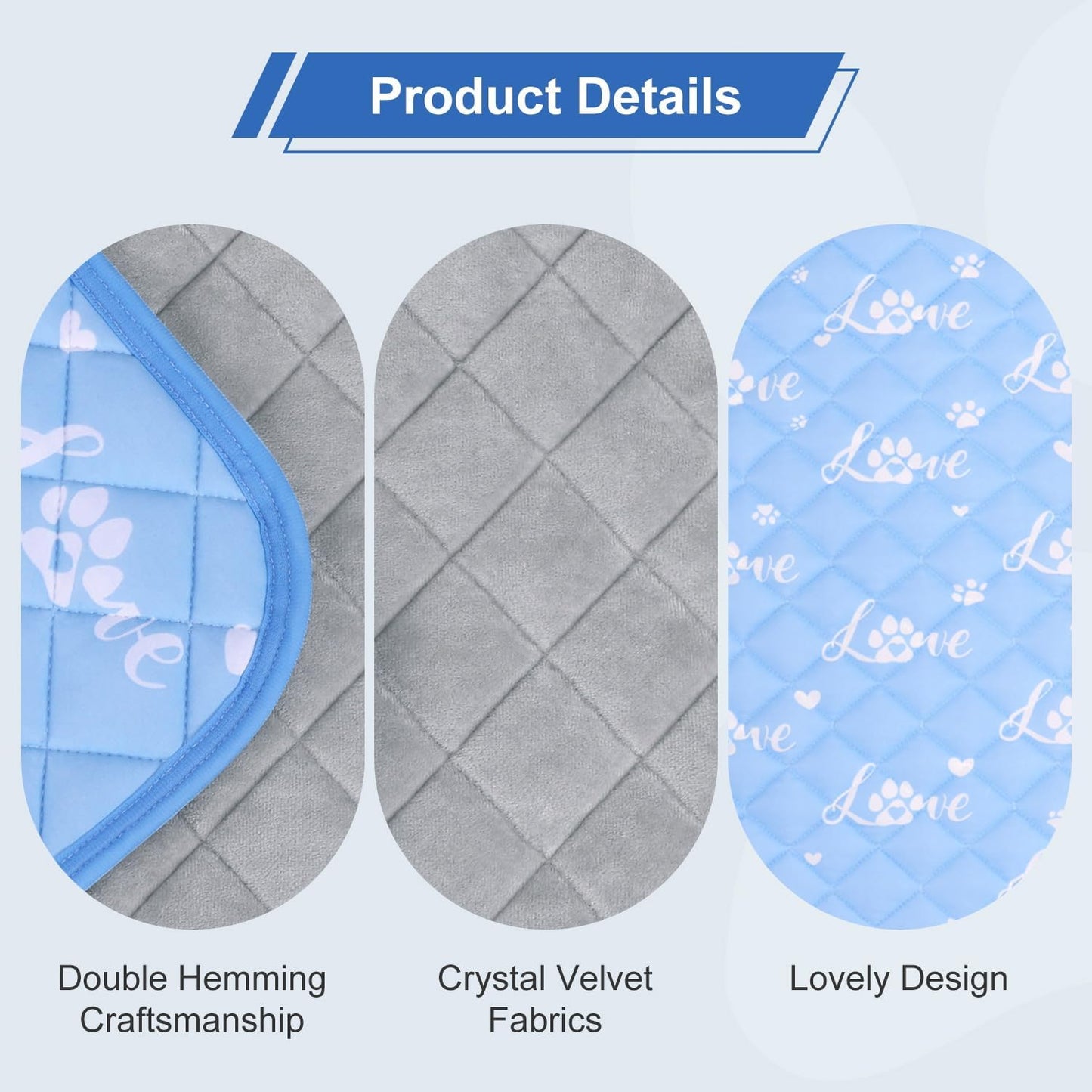 MH MYLUNE HOME Dog Cooling Mat 48x28 Inch - Double-Sided Cooling & Warm, Arc-Chill Cool Fiber, Endothermic Color Changing Pet Pad for Large Dogs, Foldable & Washable Summer Blanket