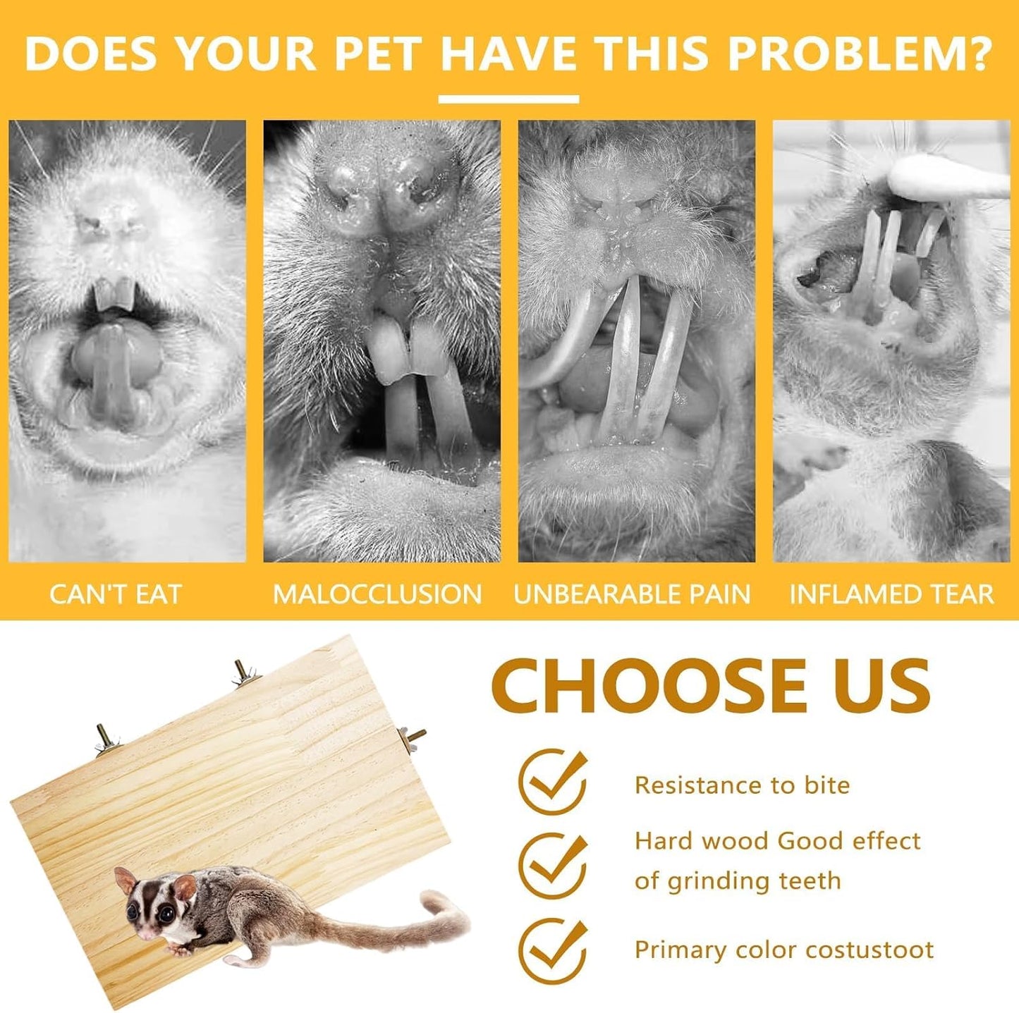 Chinchilla Wooden Platform Ledge 13 × 8 ’’ Bird Perch Stand Shelf 2PCS Large Platform for Ferret Rabbit Guinea Pig Conure Hamster Parrot Macaw Cockatiel