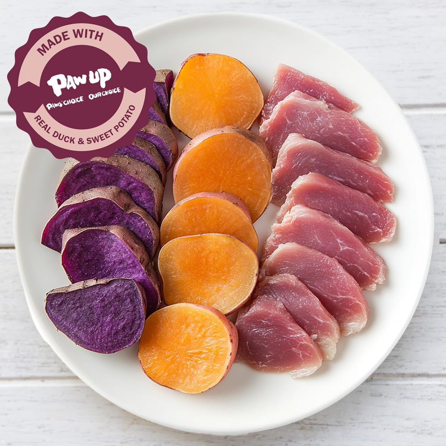 PAWUP Duck & Sweet Potato Dog Treats, High Fiber Pet Treats for Medium Dogs, Healthy Chews Snacks, High in Protein, 12.5 oz