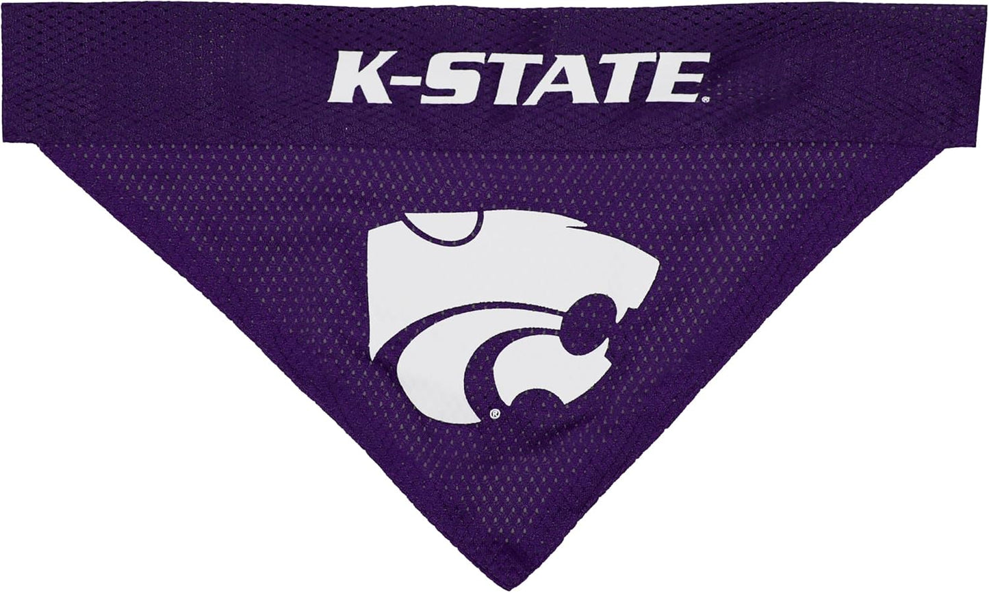 Pets First Collegiate Pet Accessories, Reversible Bandana, Kansas State Wildcats Size Small/Medium