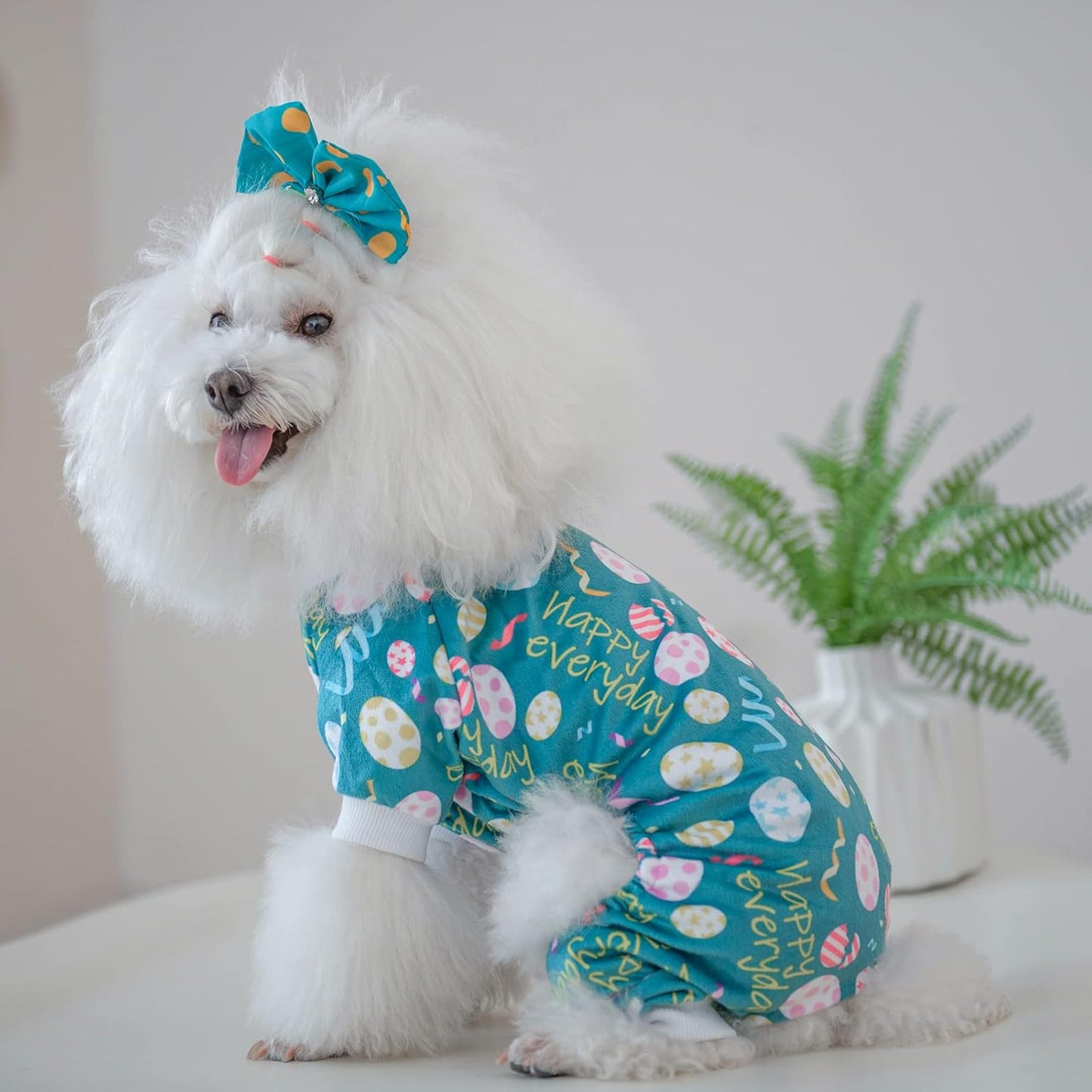 CuteBone Dog Easter Pajamas Puppy Onesies Small Dogs Soft Pjs Coat Cat Apparel Comfy Pet Clothes Outfit Doggie Bodysuit P277L