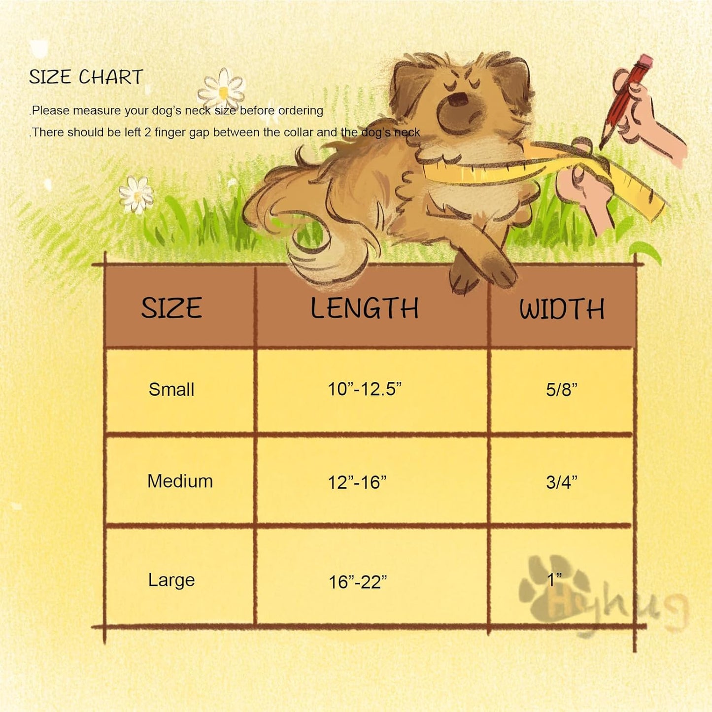 Hyhug Pets Classic Regular Heavy Duty Nylon Dog Basic Collar for Medium Dogs Daily Use Walking Jogging. (Medium, Military Green)