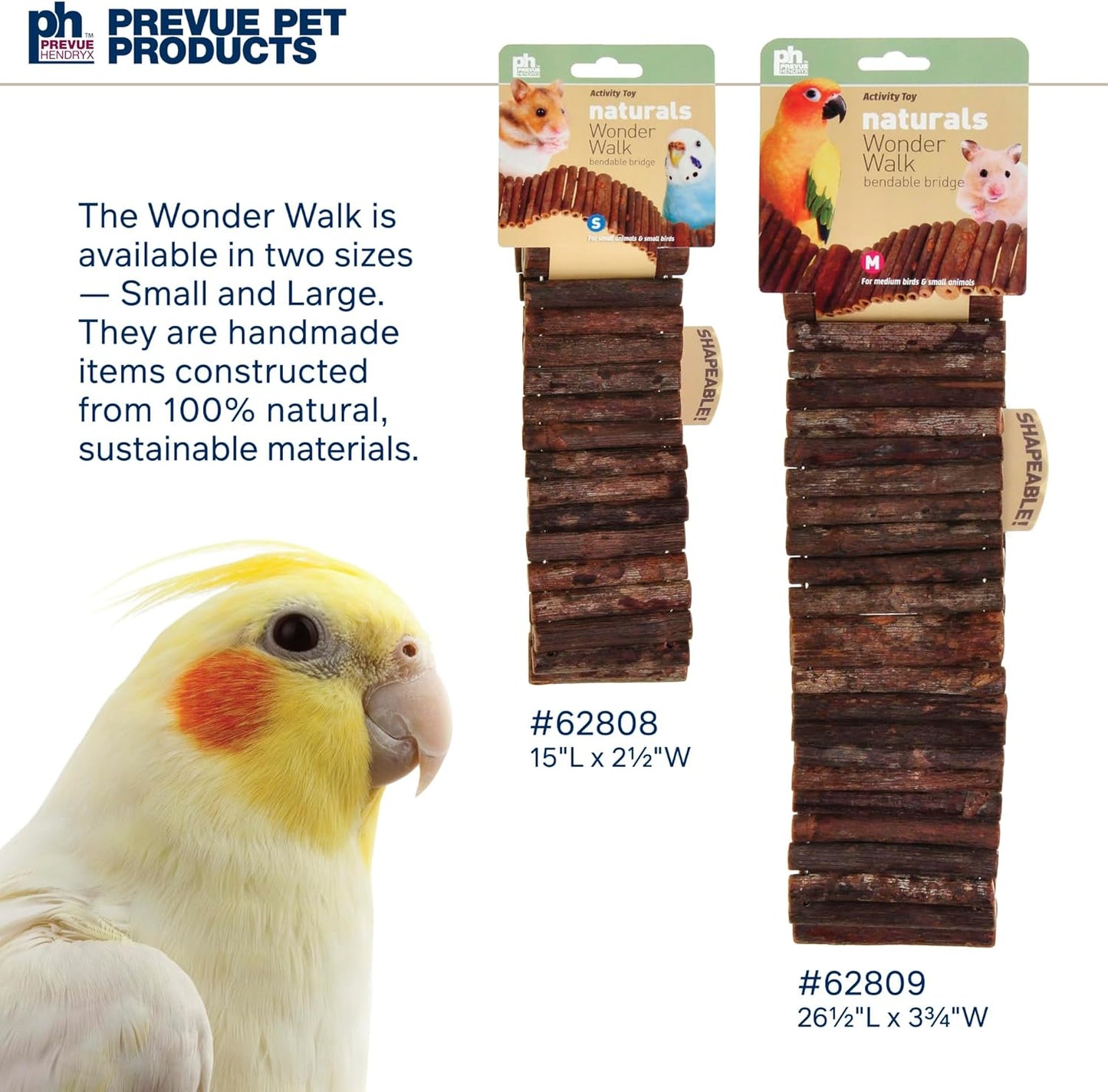 Prevue Pet Toy NAT Wonder Walk Bird Ladder, Large (62809),Brown