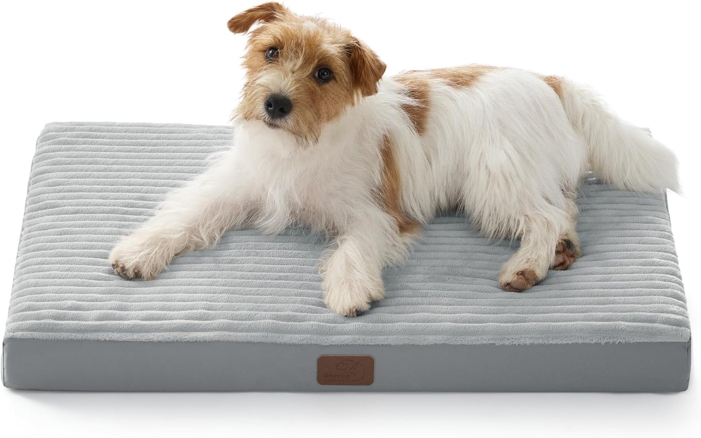 Bedsure Dog Bed Medium Size Dog - Orthopedic Pet Beds with Removable Machine Washable Cover, Egg Crate Foam Puppy Pad, Suitable for Pet Up to 35 lbs, 29"x18"