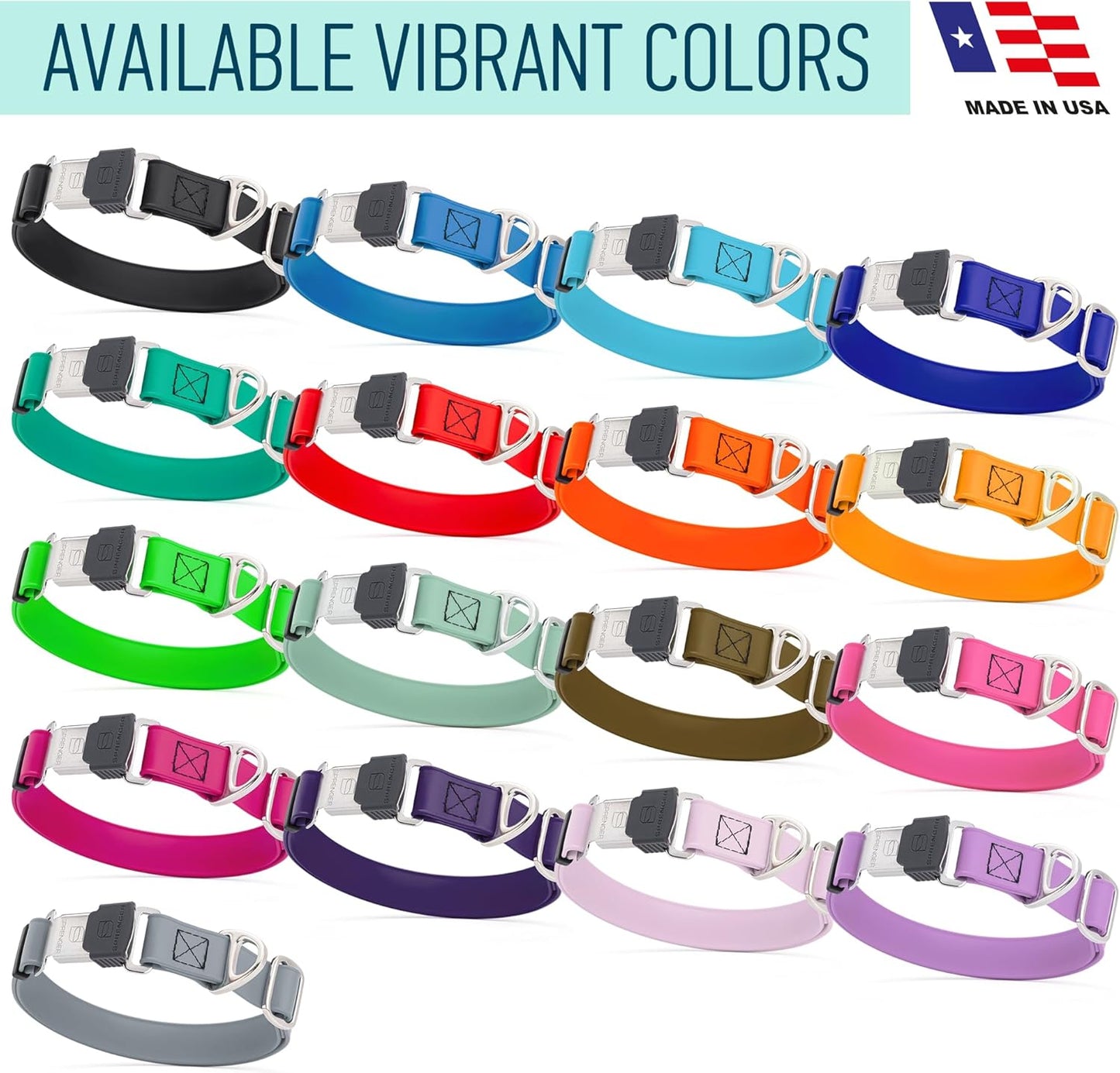 Dogline Biothane Waterproof Dog Collar with Herm Sprenger Stainless Steel Quick Release Buckle – Heavy Duty Tactical Durable Collar for Dogs – Comfortable and Safe Pet Collar, W 1" L 15-25", Amethyst