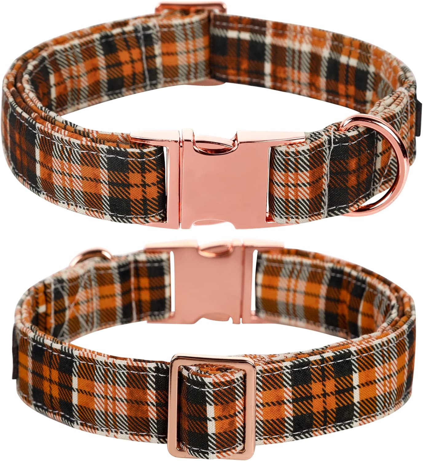 Lionet Paws Halloween Dog Collar with Bowtie - Cute Cotton Adjustable Fall Bowtie Dog Collar with Metal Buckle for Small Medium Large Dog Girl Boy Gift, XXS, Neck 7-11in