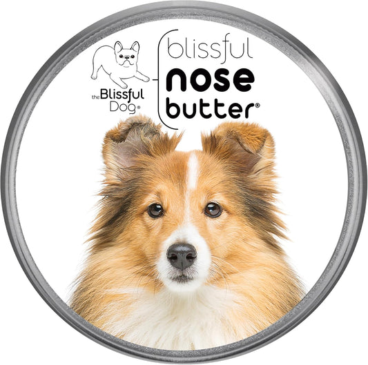 The Blissful Dog Shetland Sheepdog Nose Butter for Dry, Cracked Skin, Lick-Safe Dog Nose Balm with Moisturizing Shea Butter, Almond, Olive, and Essential Oils, Pet Supplies, Uncented, 1 oz.