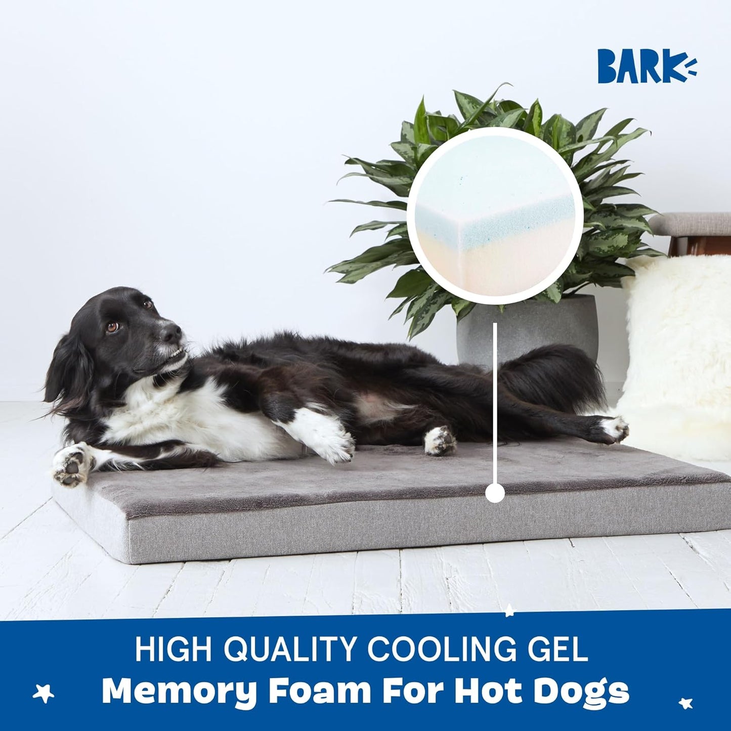 Barkbox Orthopedic Dog Bed with Memory Foam, Premium Comfort for Dogs and Puppies, Large Sized Dog Bed for Joint Relief and Restful Sleep, Durable and Easy to Clean - Grey, Large