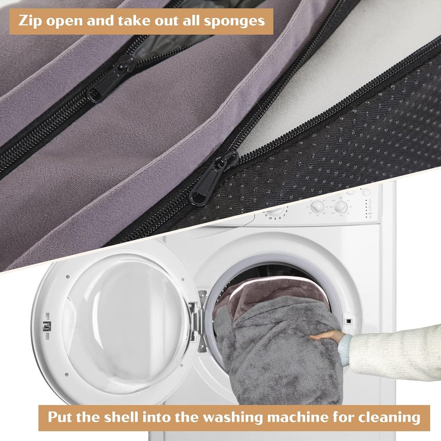 Comfort Expression Small Dog Beds Waterproof Orthopedic Foam Dog Sofa Beds for Small Dogs Comfy Pet Bed with Washable Removable Cover & Non-Slip Bottom(X-Small,Purple)