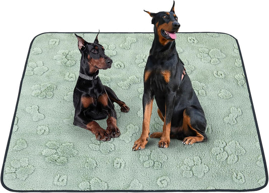 LOOBANI Washable Pee Pads for Dogs: 72"x72" Super Absorbent Reusable Dog Pee Pads Extra Large, Waterproof and Leakproof Whelping Pad for Potty Training, Playpen, Crate,Floor and Bed