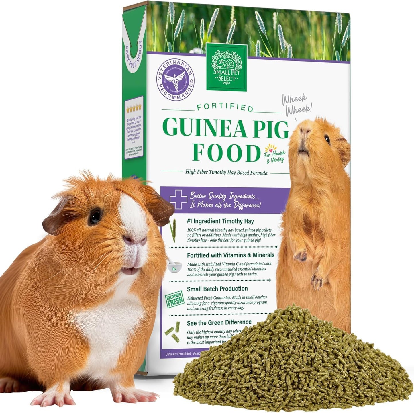 Small Pet Select Guinea Pig Food Pellets, 5 Lb.