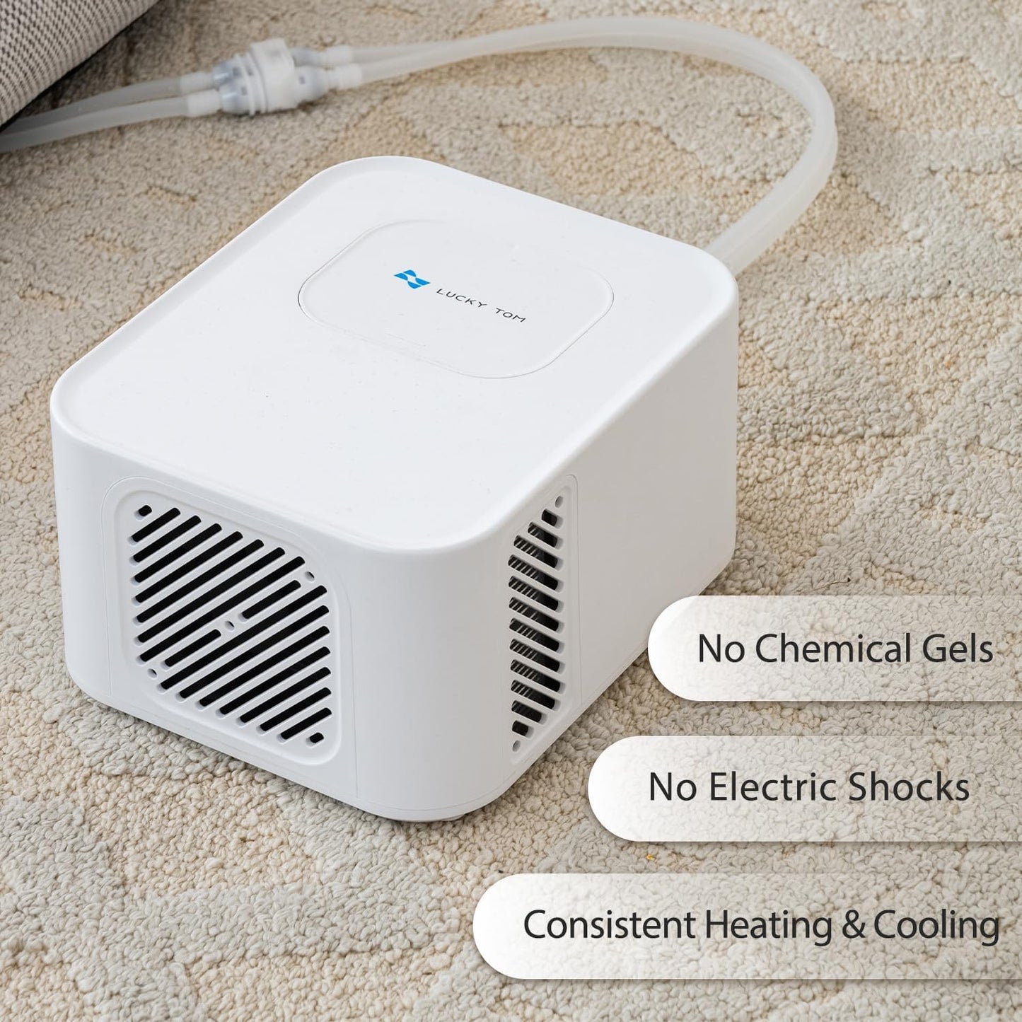 Pet Bed Cooling System, Consistent Warm and Cold Water Pad, No Electric Shock or Chemical Gel Needed, Machine Washable Bed, Ideal for Home and Crates (Cooling & Heating Green, 30" x 20")