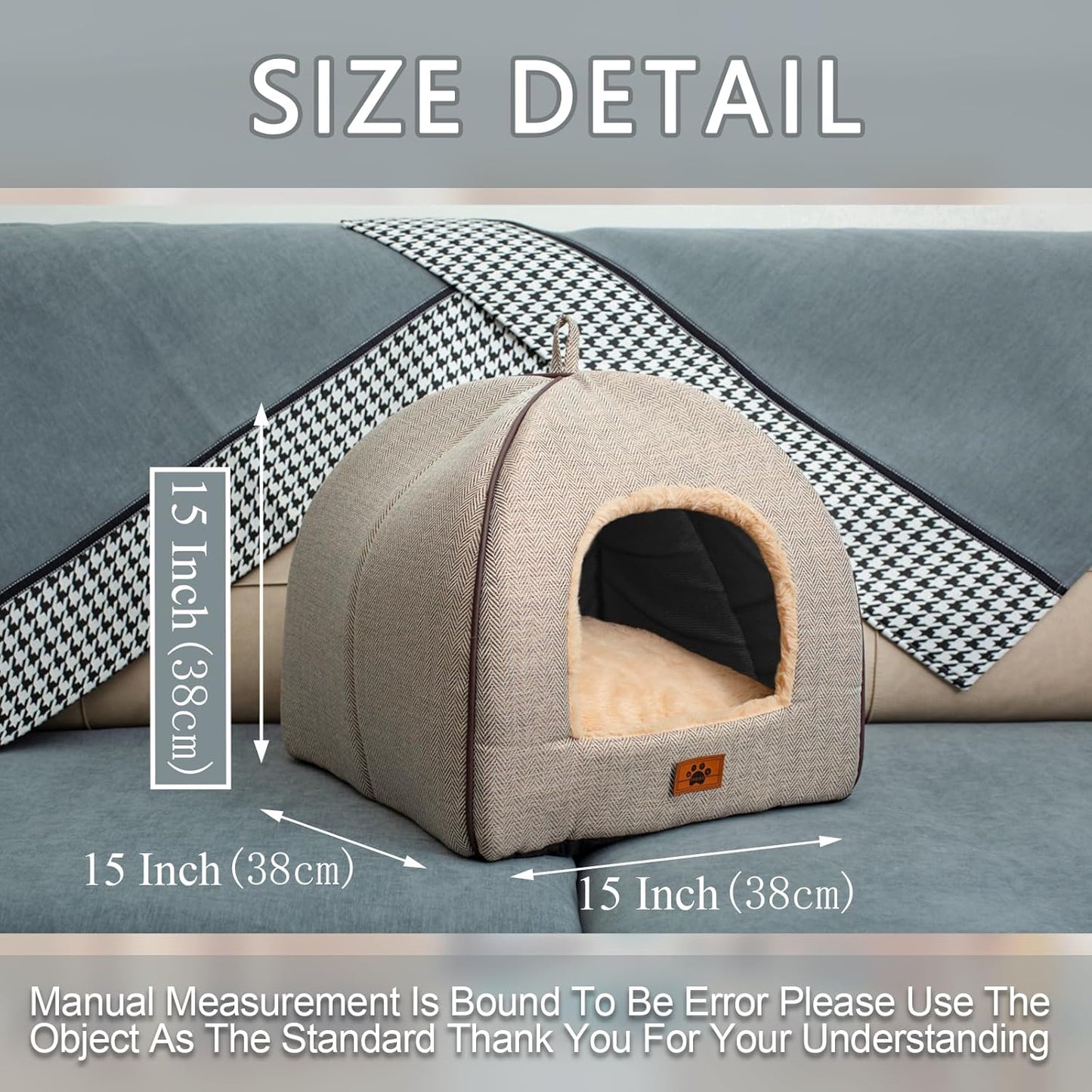 Cat Bed for Indoor Cats - Cat Cave Beds Cat House Cat Tent with Removable Washable Cushioned Pillow, Soft Kitten beds,Cat Beds & Furniture, for Small and Medium Pet Bed