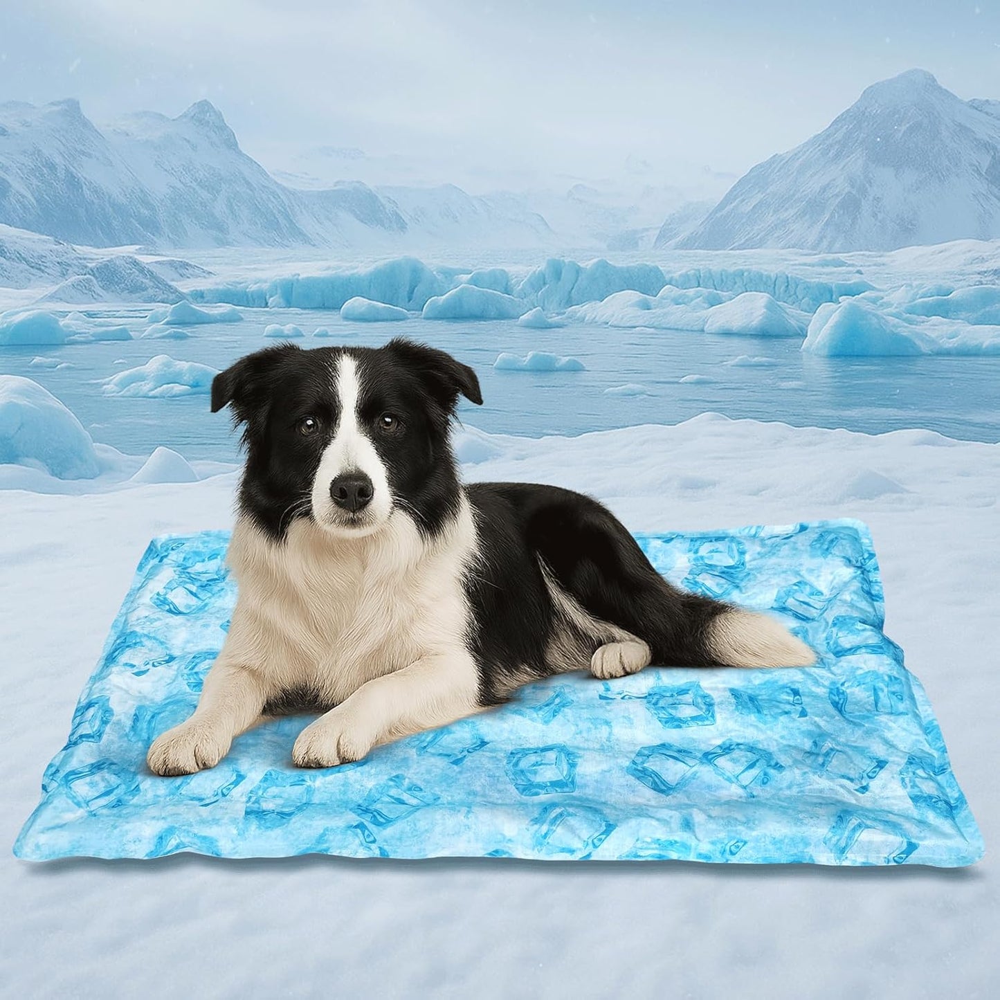 Cooling Pad for Large Dog,Instant Pet Cool Mat,Comfortable Cool Pet Mat for Cat.Portable Dog Bed for Summer. Suitable for Outdoor Summer Crate Pad.Long Time Cooling.Ice Brick(Size-L 19.7 * 23.6in)