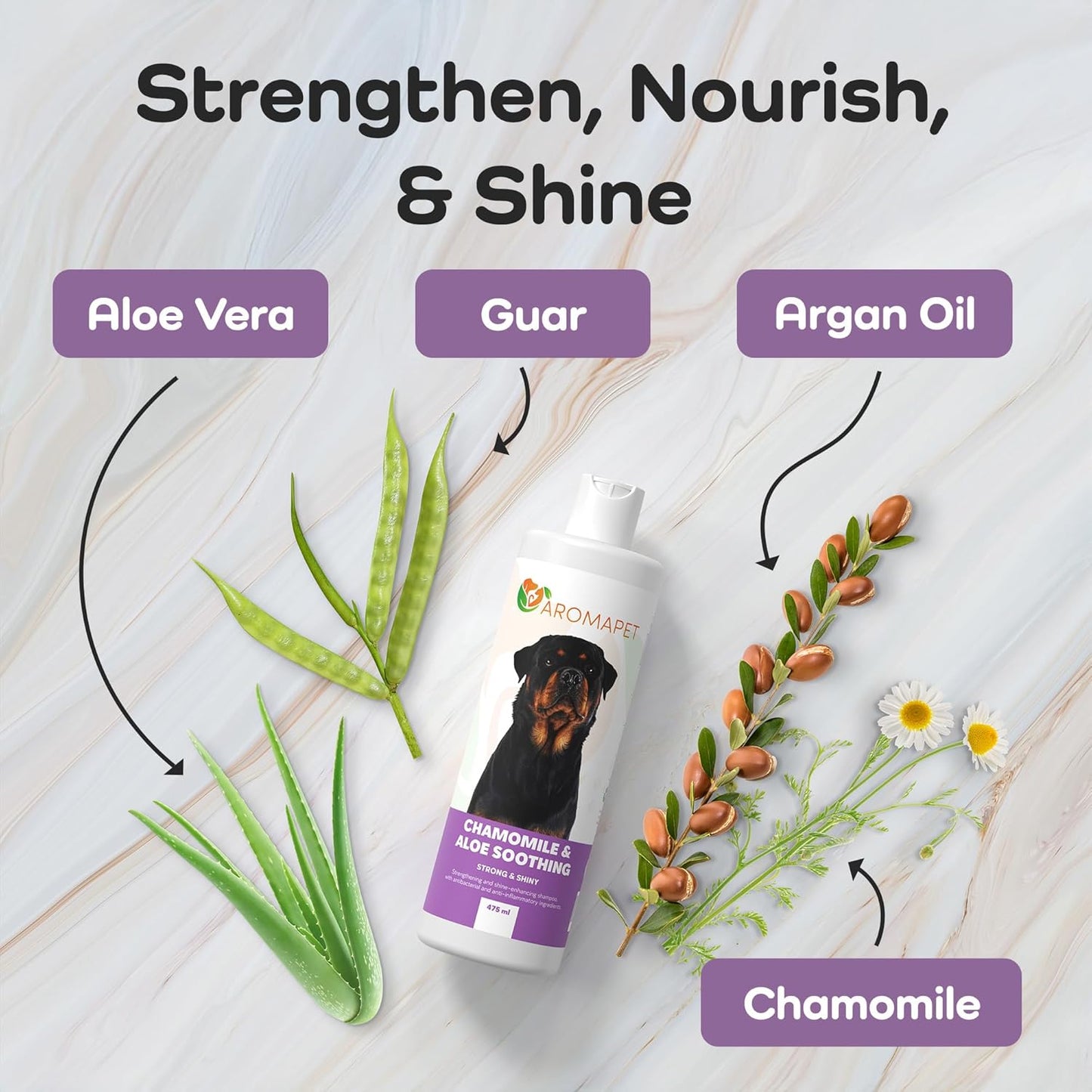 Sensitive Care -Tangle-Free-Silky Shine Softening and detangling Shampoo, Delicate Coat Clean & Odor Control Shampoo – Advanced Shine Formula for Dogs (Rottweilers, 16 Fluid Ounces)