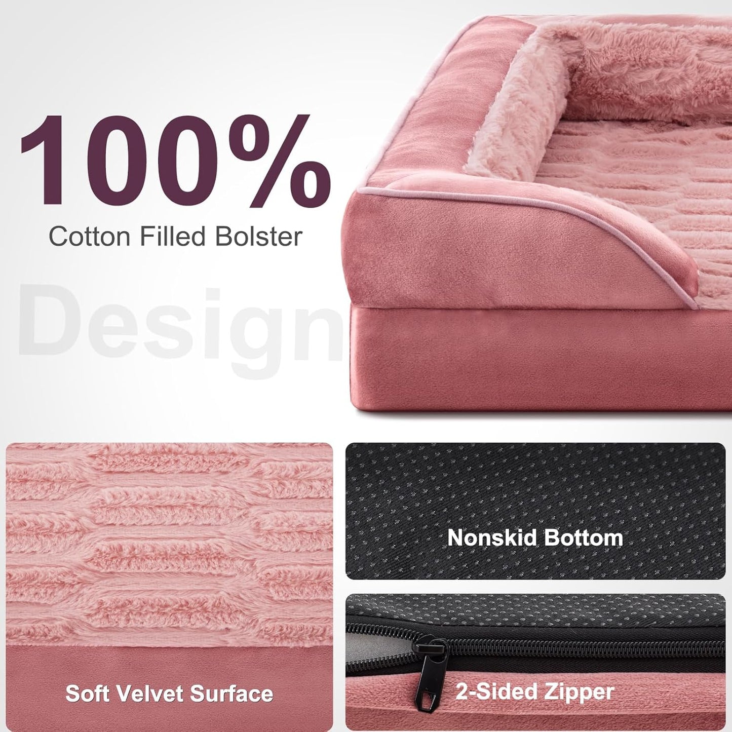 FURTIME Orthopedic Dog Bed for Extra Large Dogs - XL Waterproof Dog Sofa Bed, Ultra Comfy Supportive Foam Pet Bed with Removable Washable Cover, Jumbo Dog Bed with Nonskid Bottom