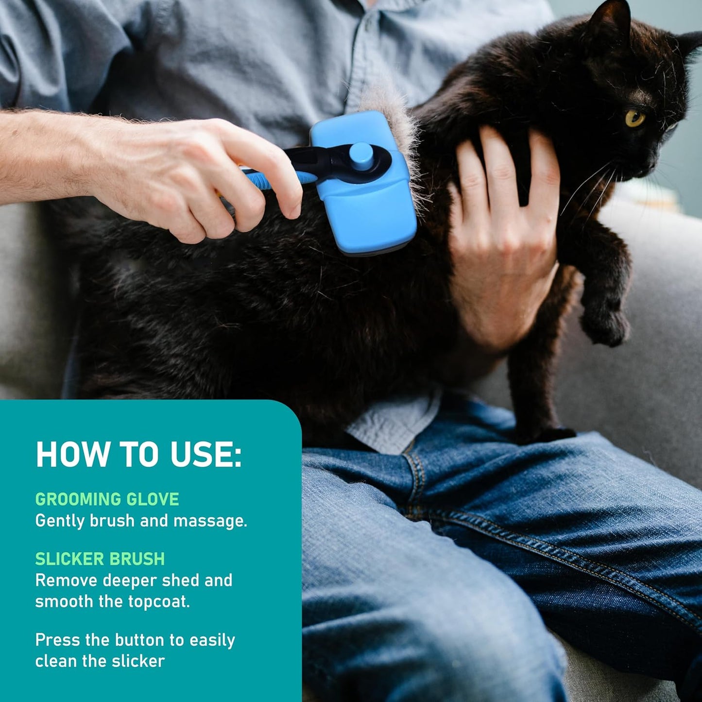 Maxpower Planet Pet Grooming Brush - Double Sided Shedding and Dematting Undercoat Rake Comb for Dogs and Cats,Extra Wide (C1 - Brush & Gloves, Large)