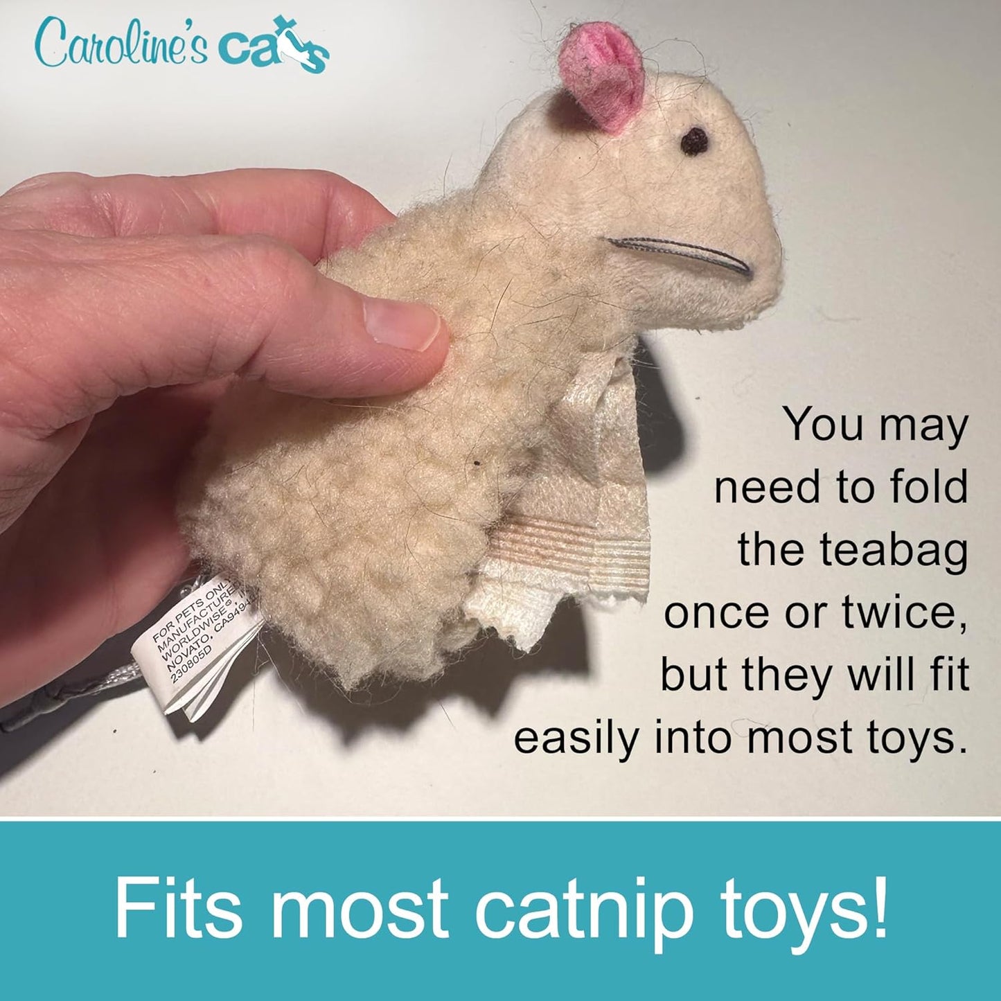 Caroline's Cats Silvervine Powder Packets for Cat Toys - Gall Fruit Refill Pouches More Potent Than Catnip Replacements for Flapping Bird, Flopping Fish, and More