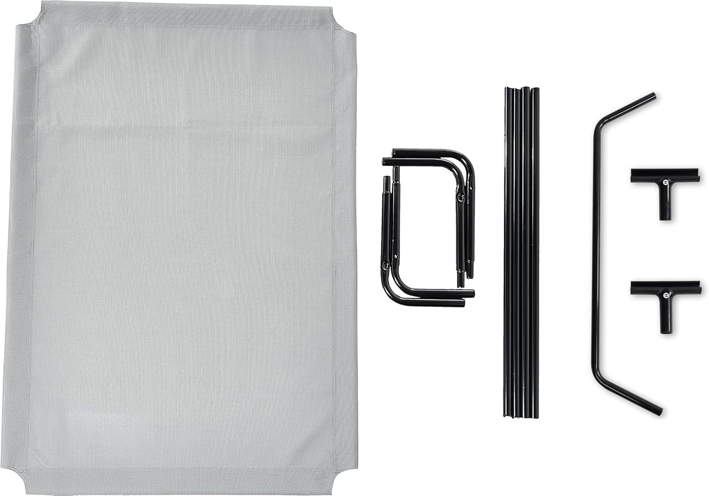 Amazon Basics Cooling Elevated Breathable Pet Bed For Dog, X-Large (60.1 x 37.1 x 8.9 Inches), 1 count, Grey