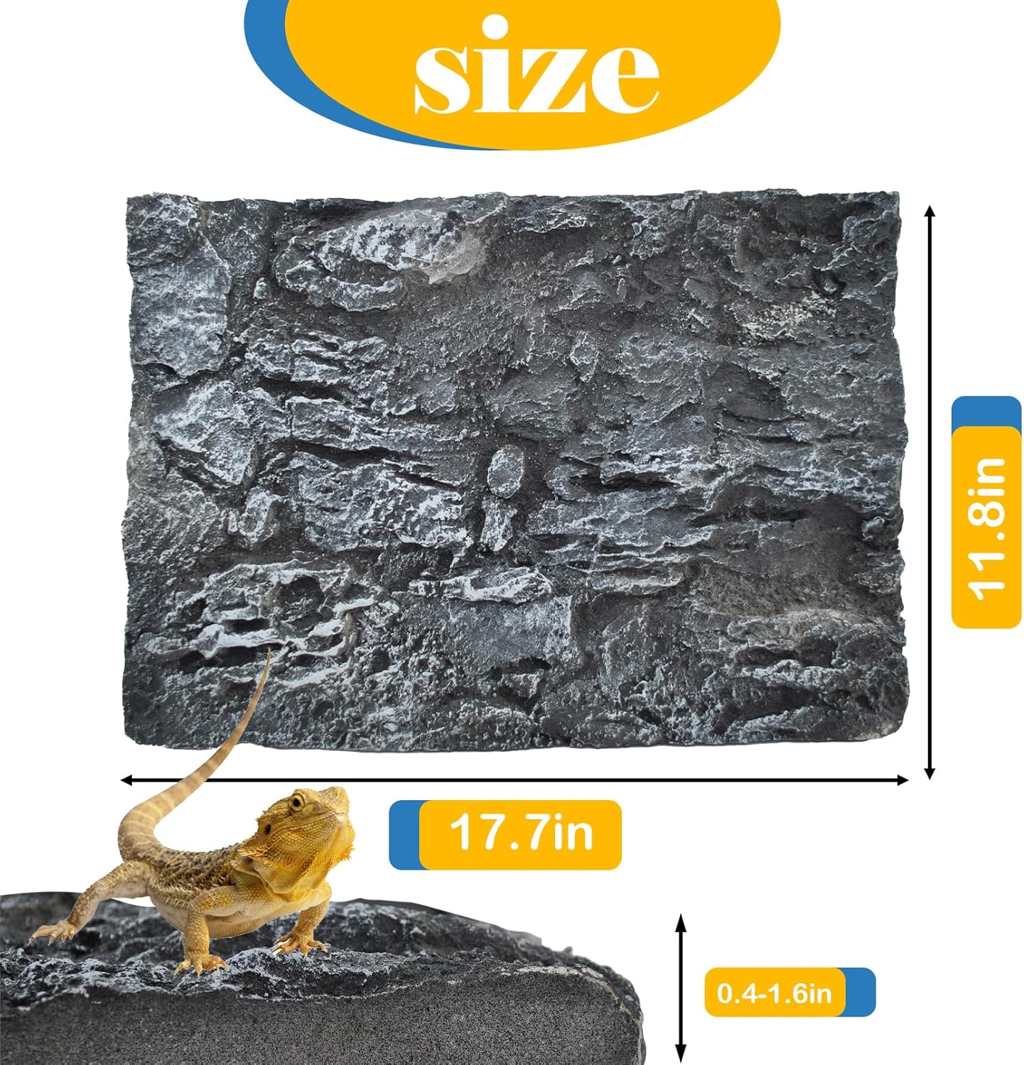 Reptile Tank Background Board Rock Terrarium Cork Background Board 3D Wall Backdrop Aquarium DéCor Backgrounds Amphibian Habitat Decoration for Lizards Leopard Gecko Bearded Dragons Turtle