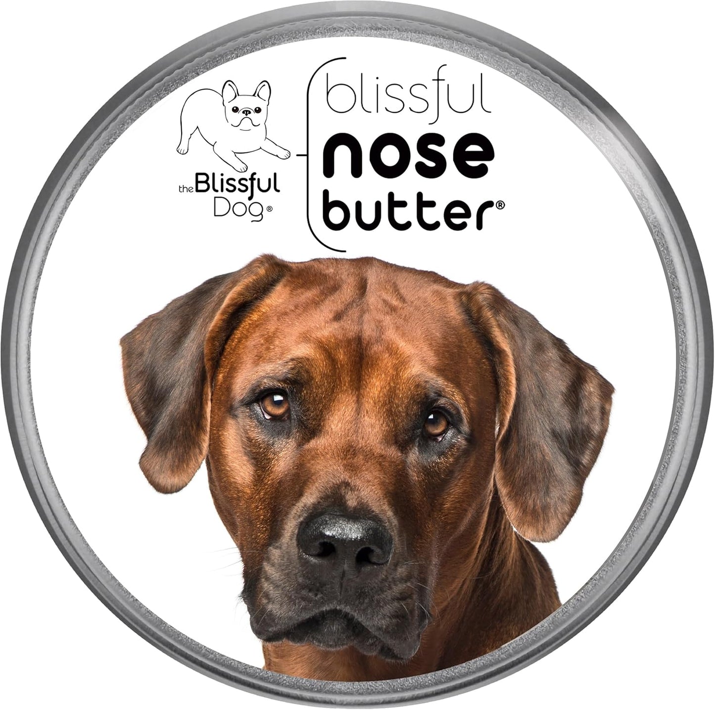The Blissful Dog Rhodesian Ridgeback Nose Butter for Dry, Cracked Skin, Lick-Safe Dog Nose Balm with Moisturizing Shea Butter, Almond, Olive, and Essential Oils, Pet Supplies, Uncented, 8 oz.