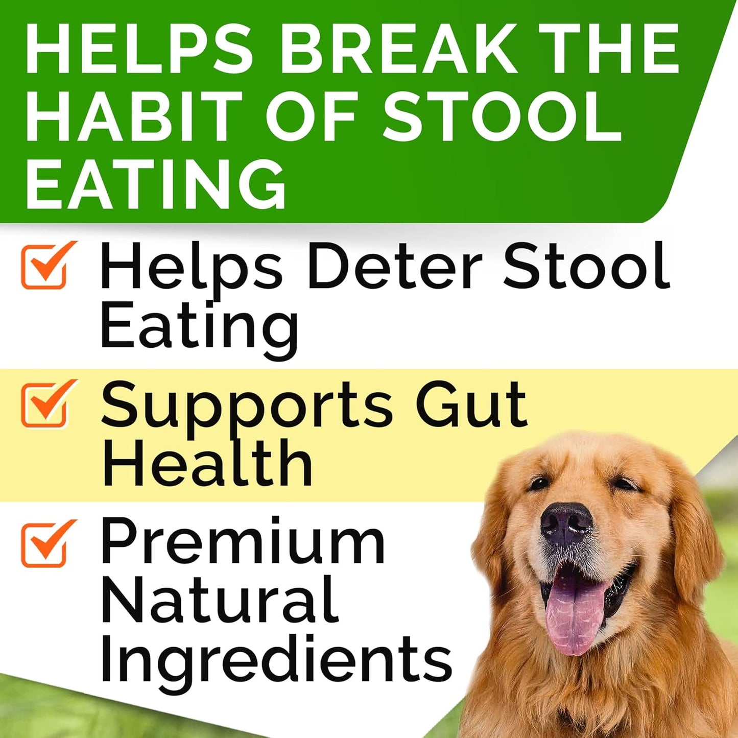 STRELLALAB No Poo Chews for Dogs - Coprophagia & Stool Eating Deterrent with Probiotics, Digestive Enzymes & Breath Aid Support - Stop Dog Poop Eating (120Ct, Poultry)
