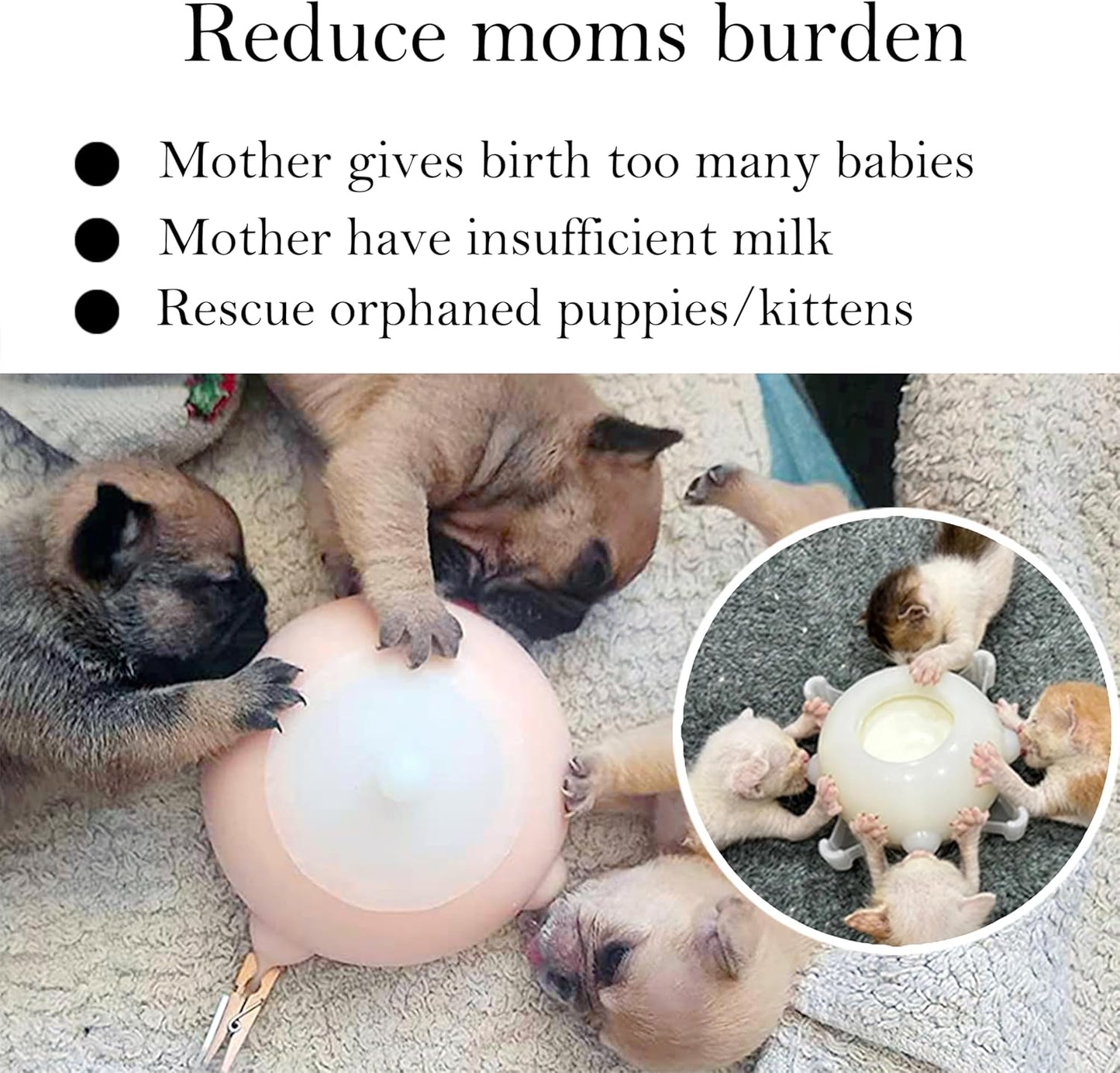 Doggiema Puppy Feeder Puppy Milk Feeder Puppy Nursing Station Puppy feeders for Multiple Puppies Puppy Milk replacer Dongdong pet S Size Bowl (Toy/Small Puppy)