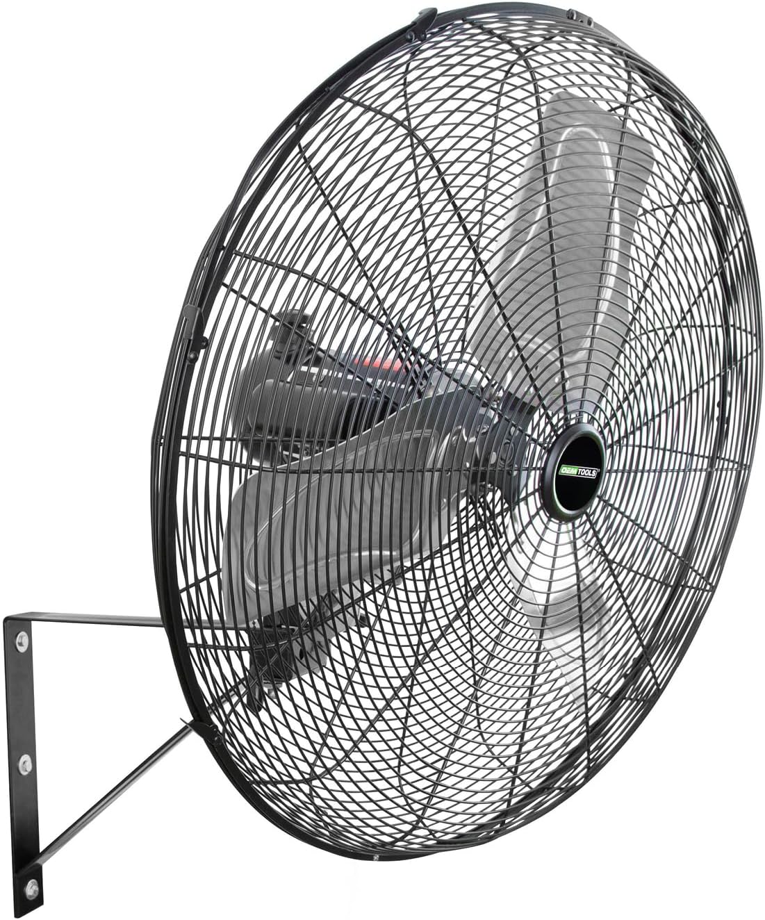 OEMTOOLS 24" Outdoor Wall Mount Fan, 80° Oscillating Fan 6800 CFM Max, Water Resistant, Use in Garage, Gym, Warehouse, Factory and Jobsite