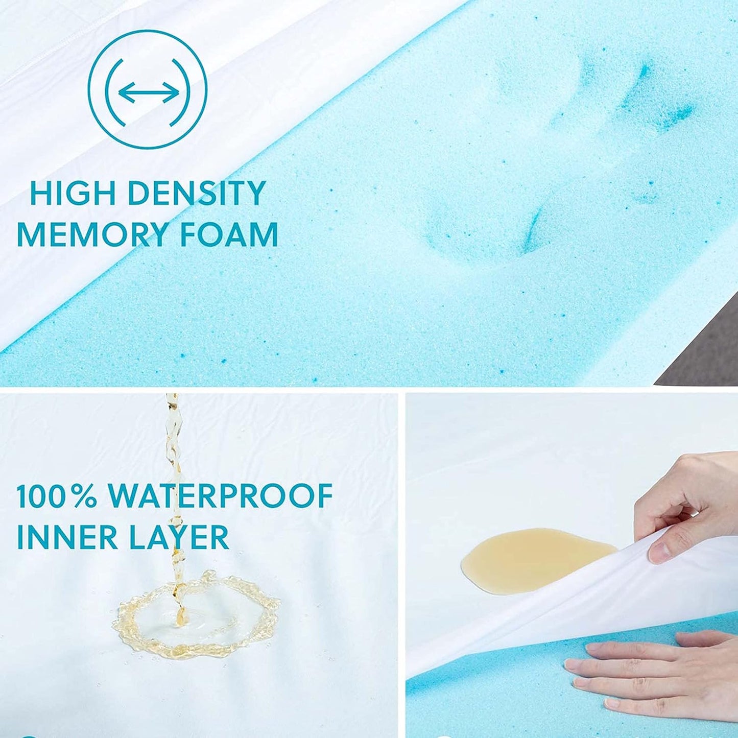 Orthopedic Memory Foam Dog Bed, Cooling Dog Beds for Extra Large Dogs -Waterproof Pet Bed for Crate with Removable Washable Cover, XXL(47inch,110Lbs)